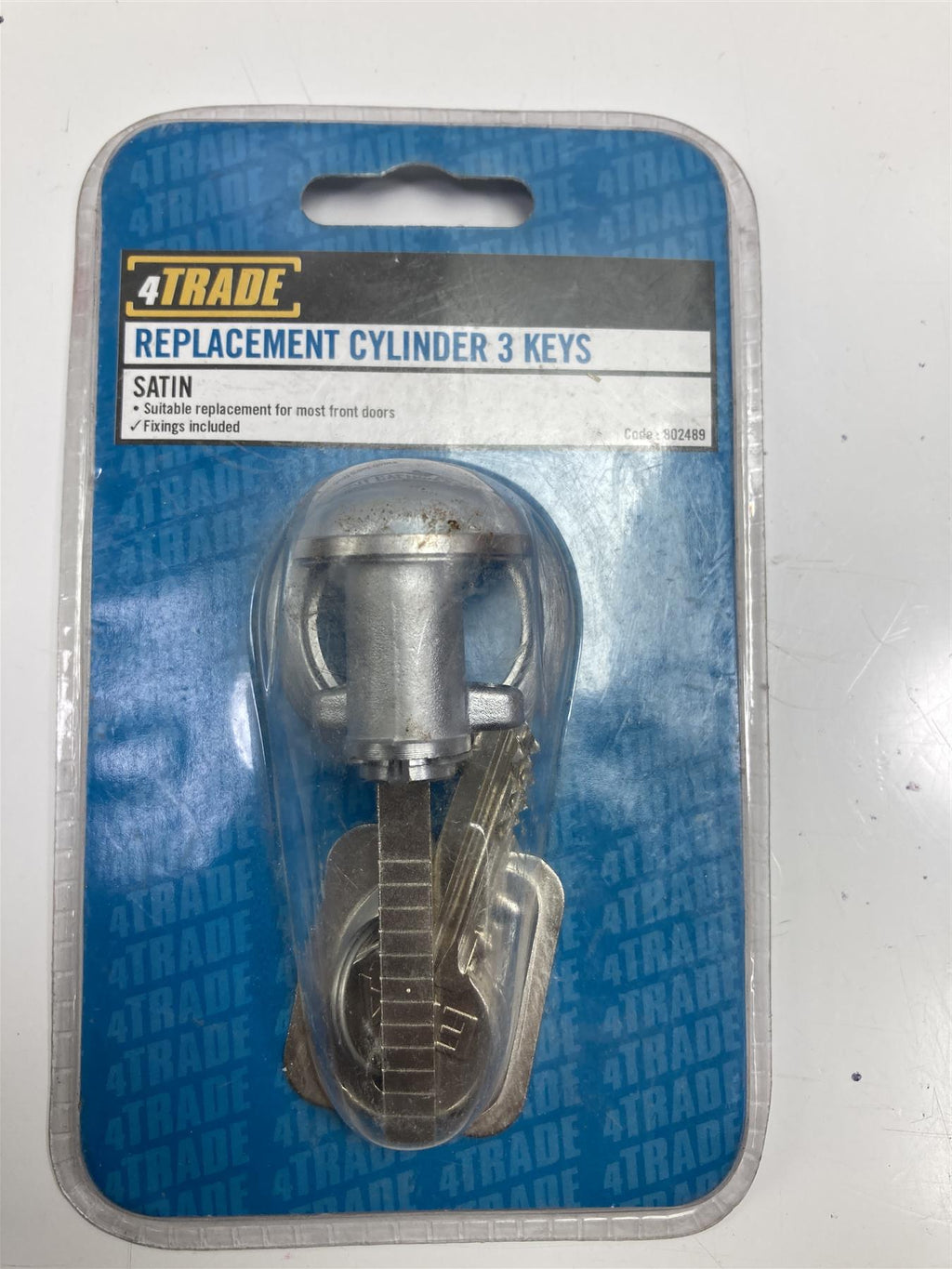 4trade replacement cylinder 3 keys 802489