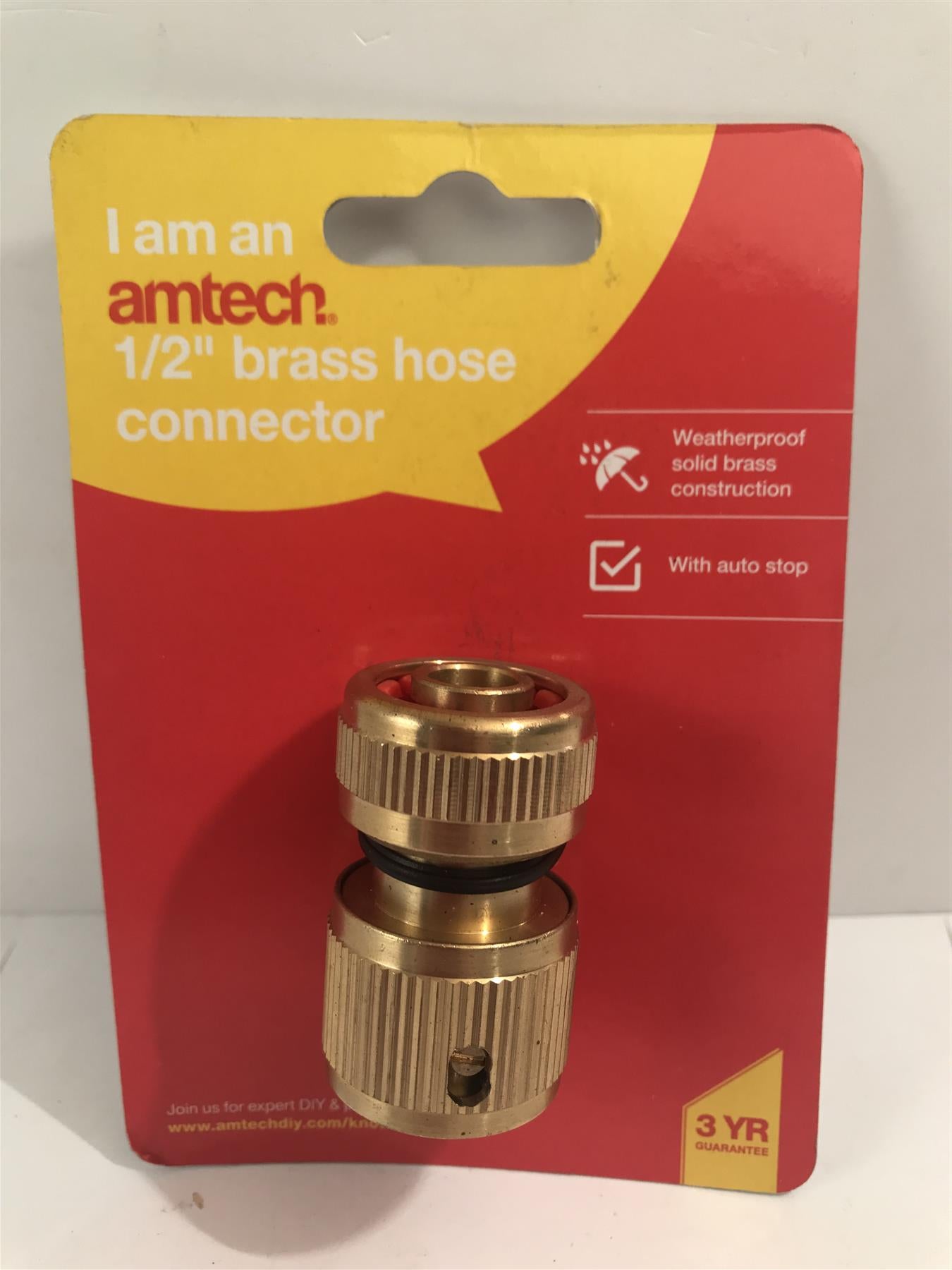 Amtech 1/2" Brass Hose Connector  U2517
