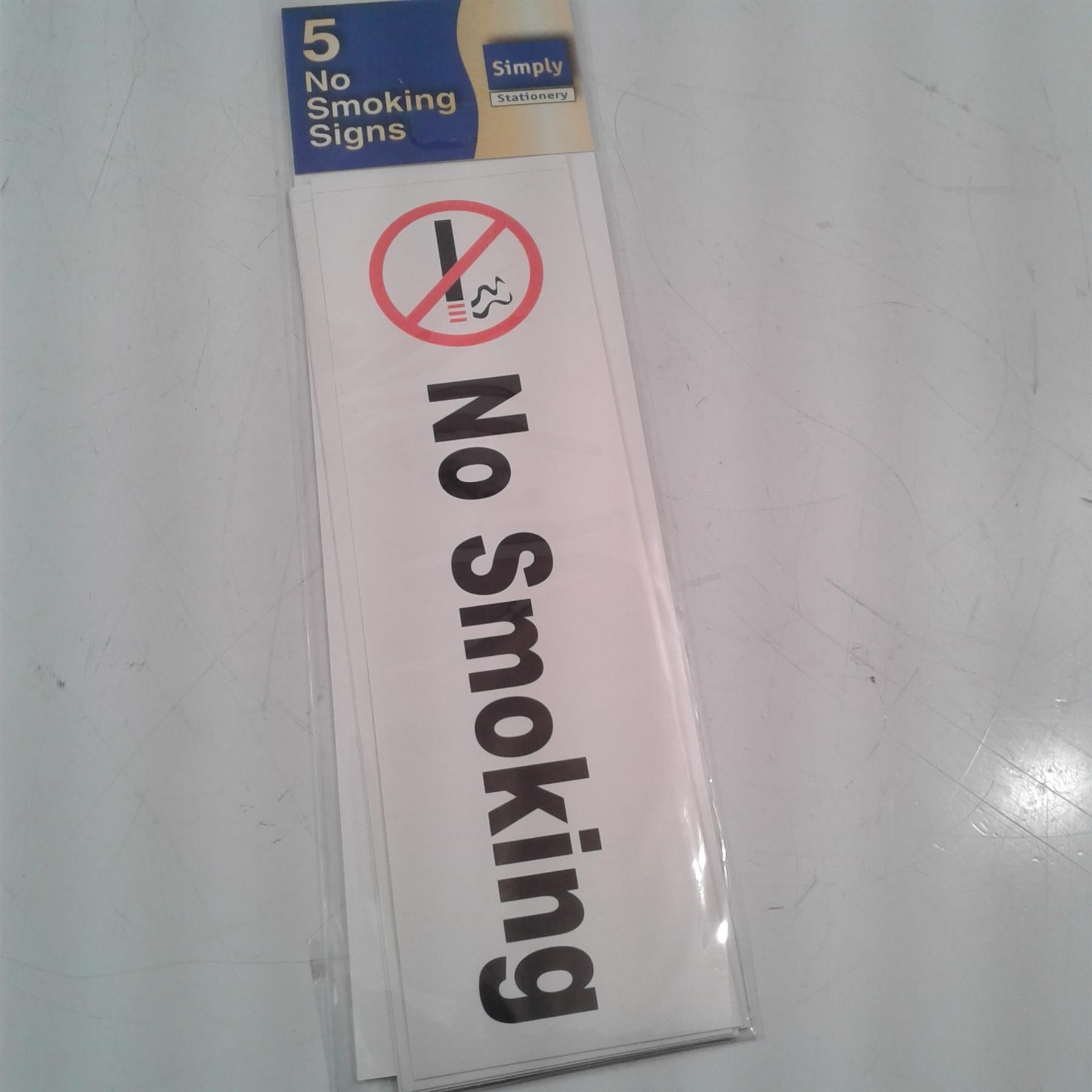 No Smoking Signs self adhesive (Pack of 5)