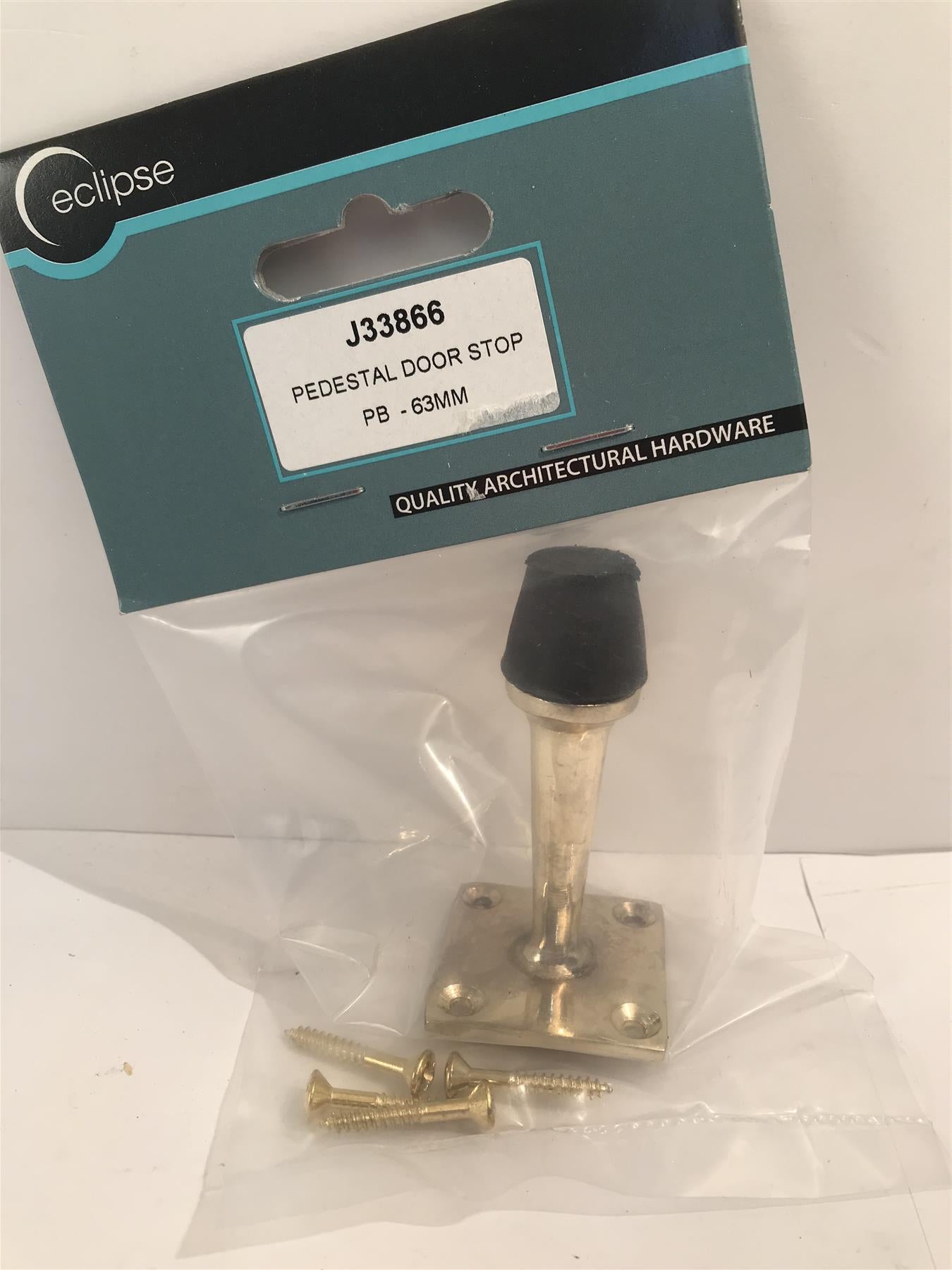 Eclipse Pedestal Door Stop Brass 63mm  J33866