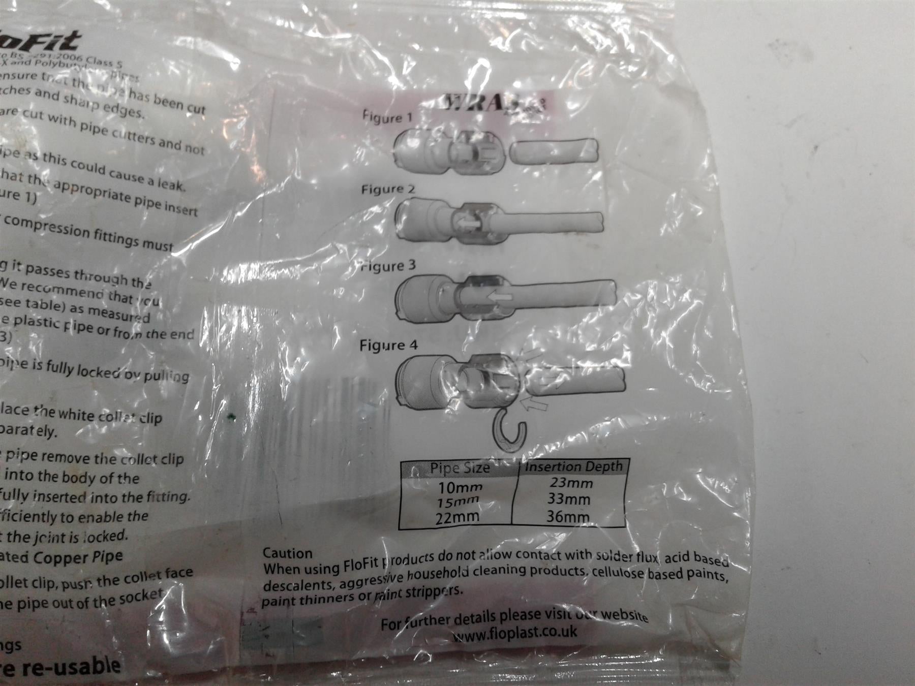 NEW FLOPLAST FLOFIT REDUCING COUPLER 15X10mm FRC15 WHITE (EACH)