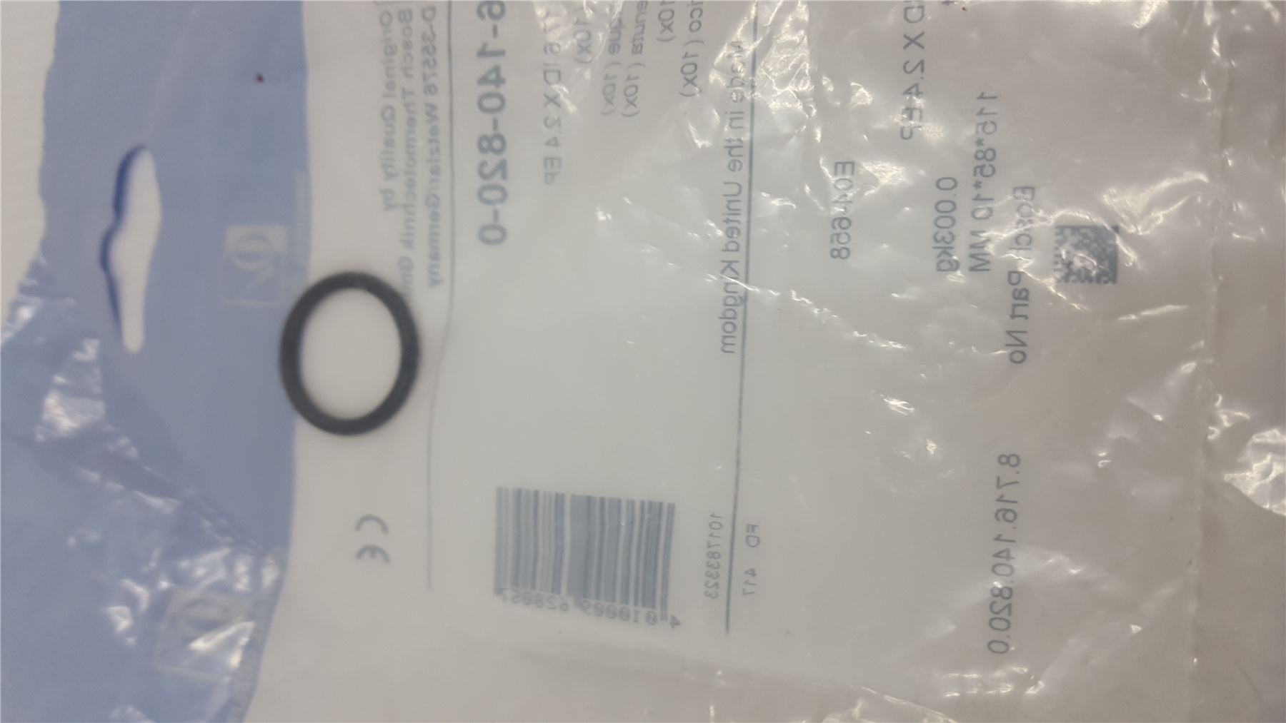 New Worcester Bosch O Ring 87161408200