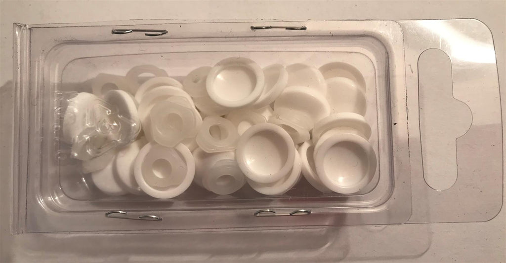 White Screw Cover Caps Fits No. 6 - 8 Screws (Pk 25)