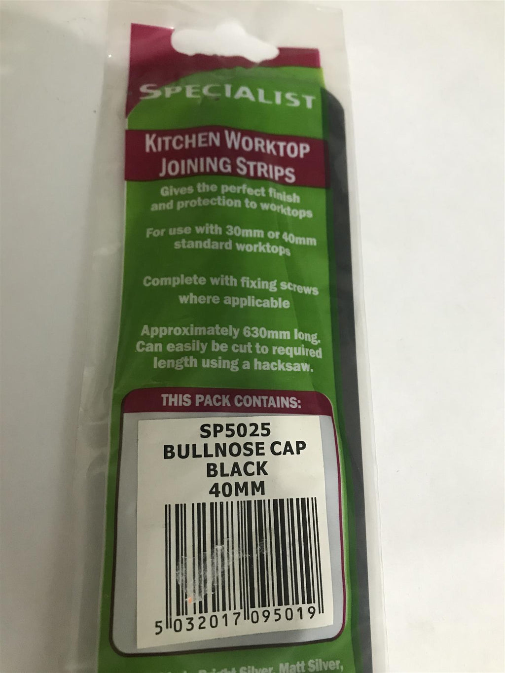 Specialist Bullnose Cap Black 40mm  SP5025