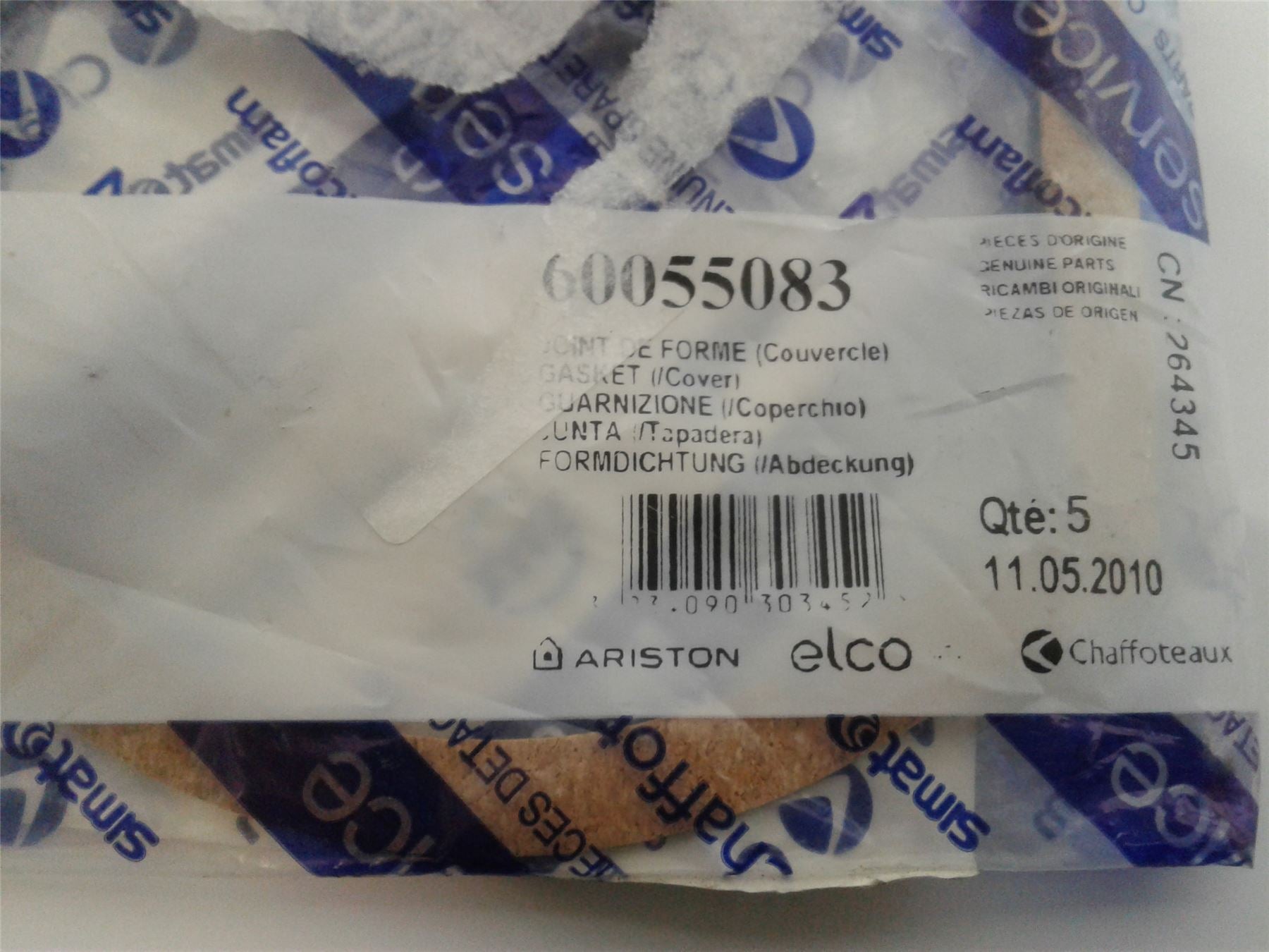 NEW CHAFFOTEAUX 60055083 GASKET (/COVER)