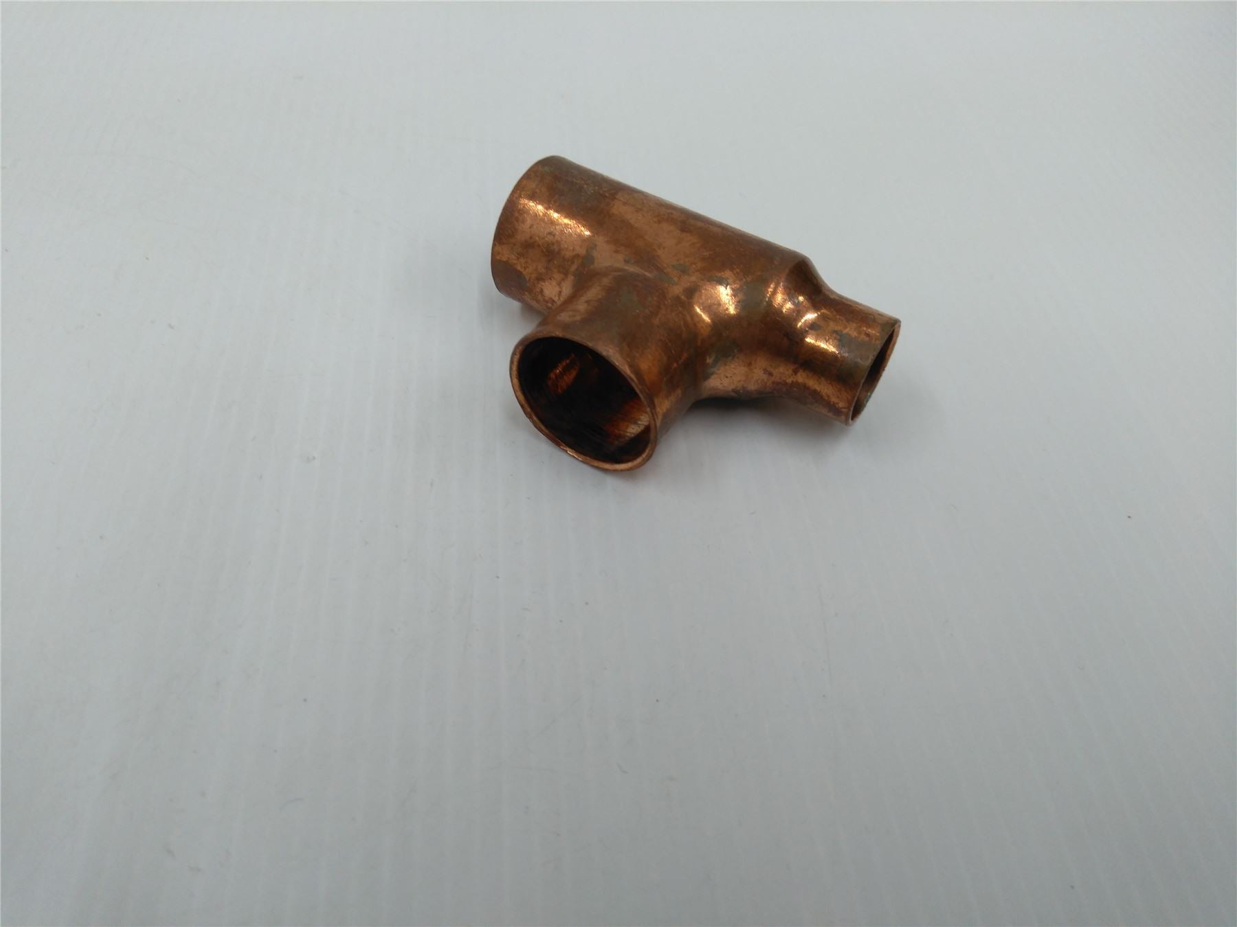 5 x COPPER REDUCED TEE 22mm x 22mm x 15mm END FEED COUPLER PIPE FITTING