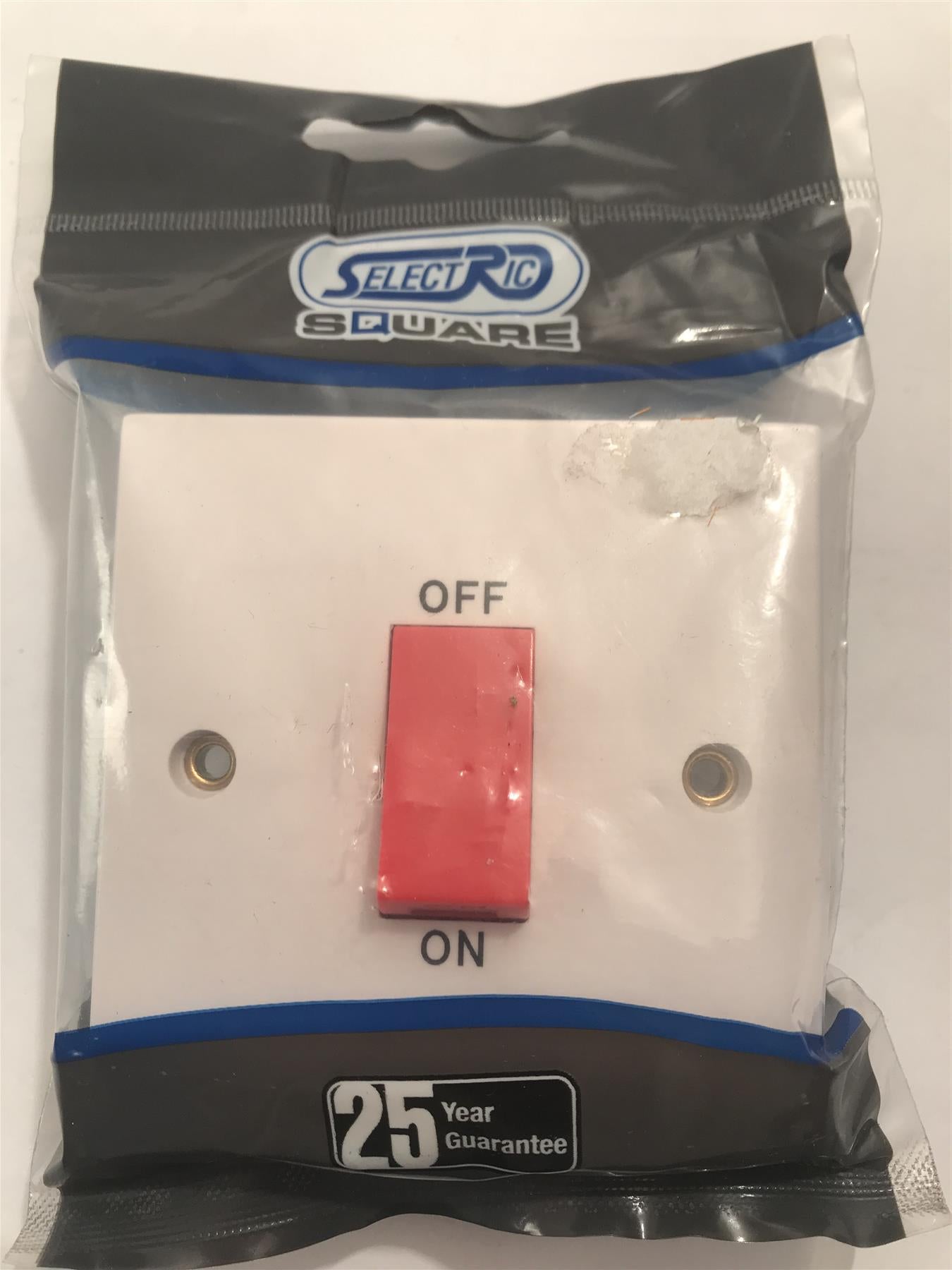 Selectric Square 45 Amp DP Switch 1 Gang Plate  LG951
