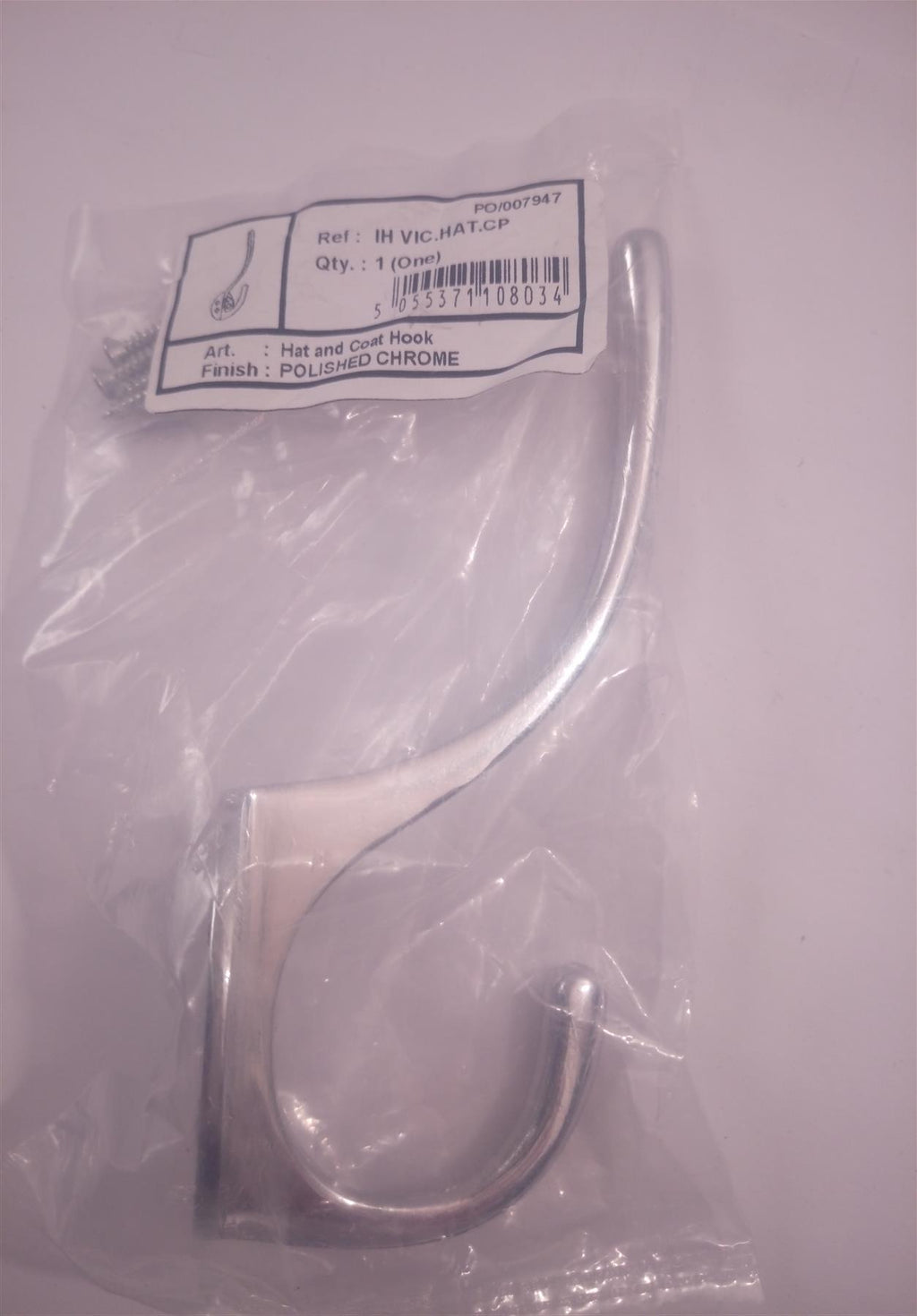 Polished Chrome Hat and Coat Hook