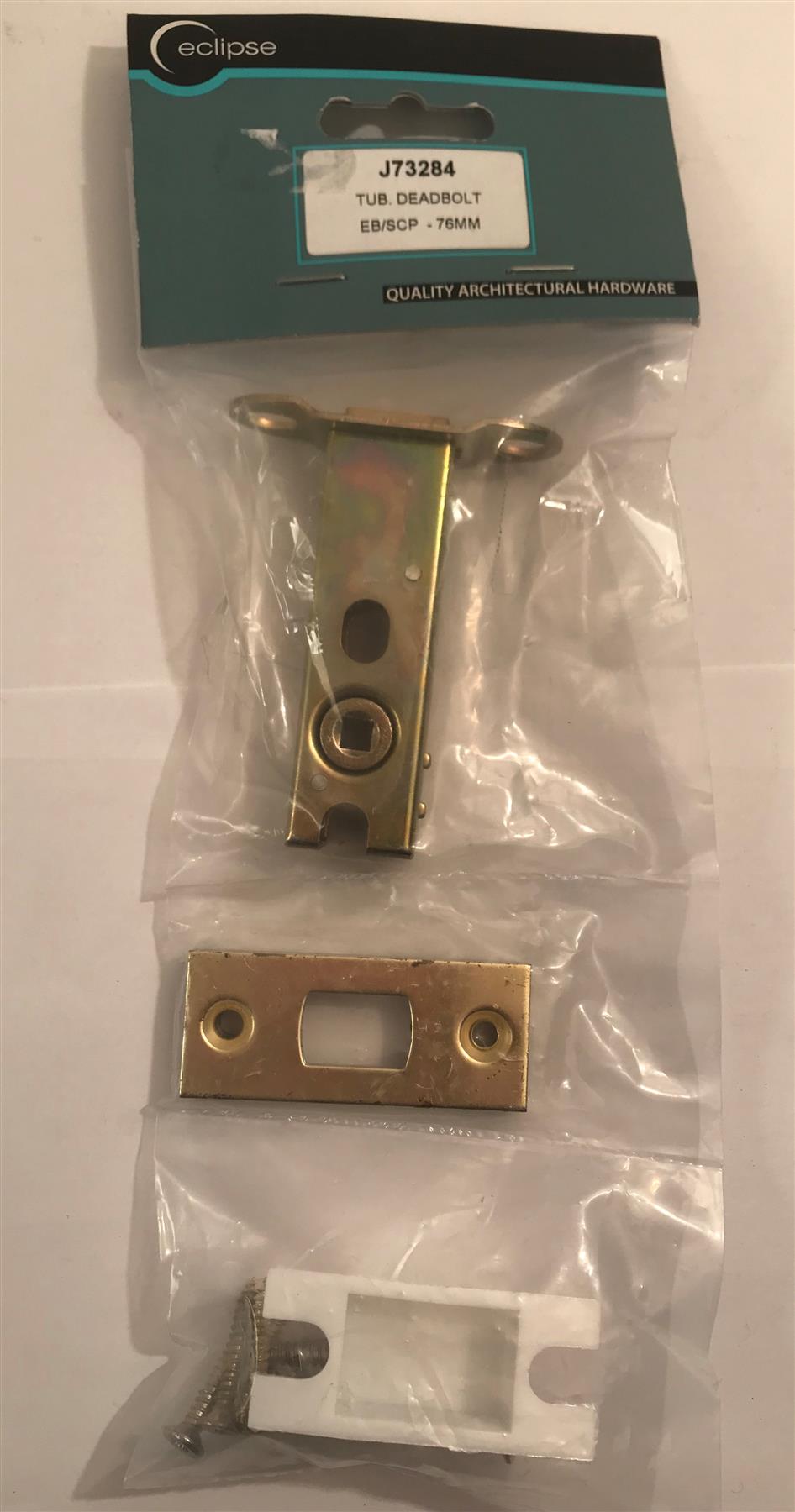 Eclipse Tubular Deadbolt 76mm BRASS  J73284