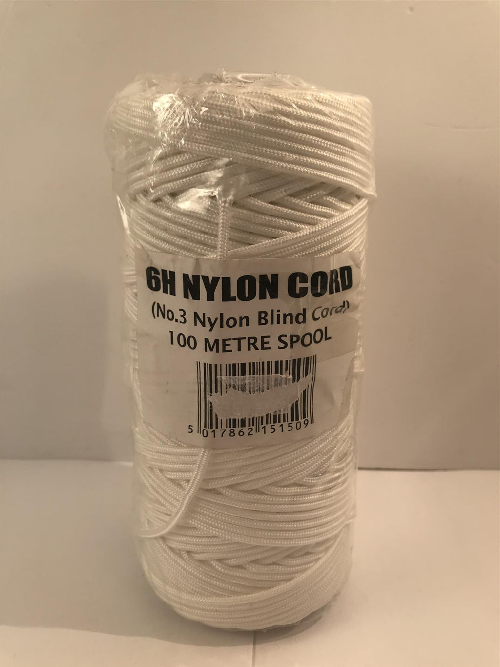 100m (328ft0ft) roll of 6H Super Strong White No. 3 Nylon Blind Cord