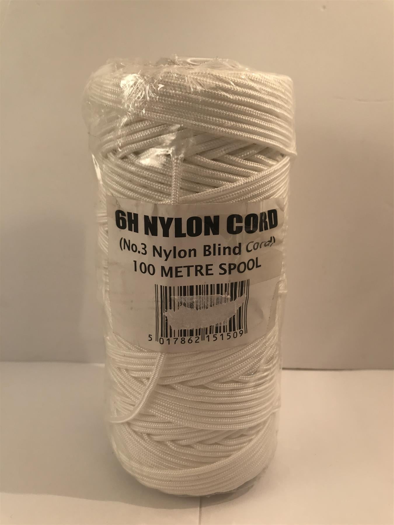 100m (328ft0ft) roll of 6H Super Strong White No. 3 Nylon Blind Cord
