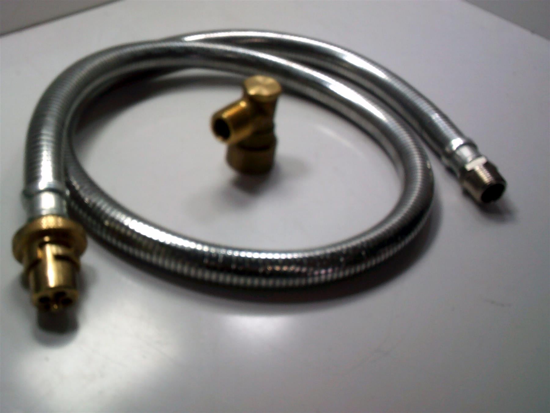 1 x New Double Armoured Hose - 4Ft x 1/2" BSP TM x Bayonet