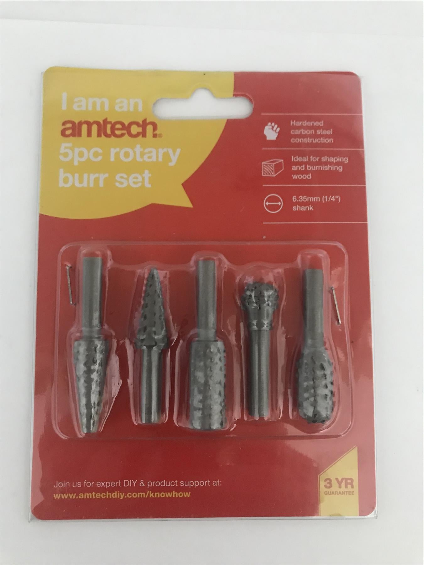 Amtech 5pc Rotary Burr Set E1500