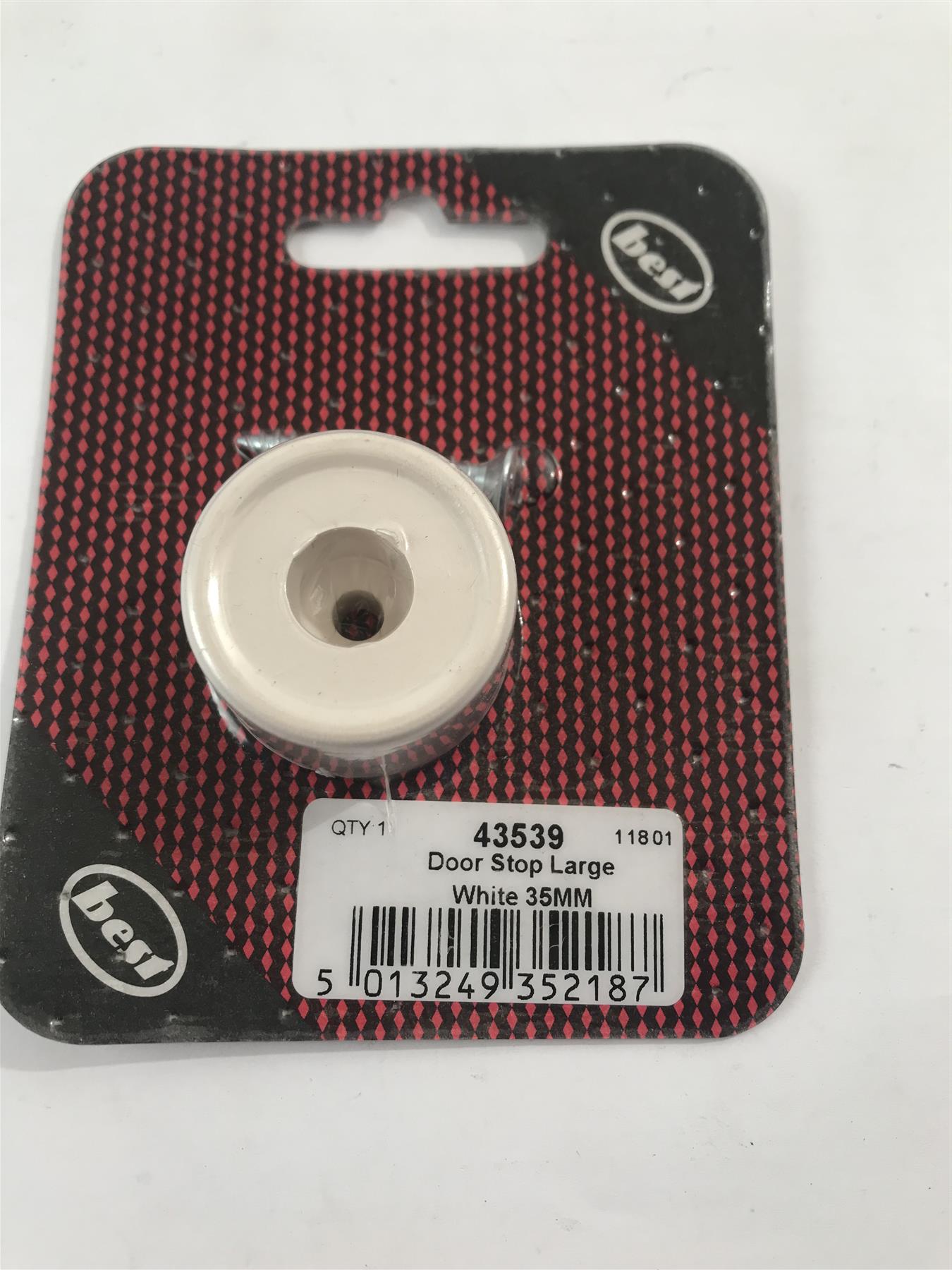 Best Door Stop Large White 35mm  43539