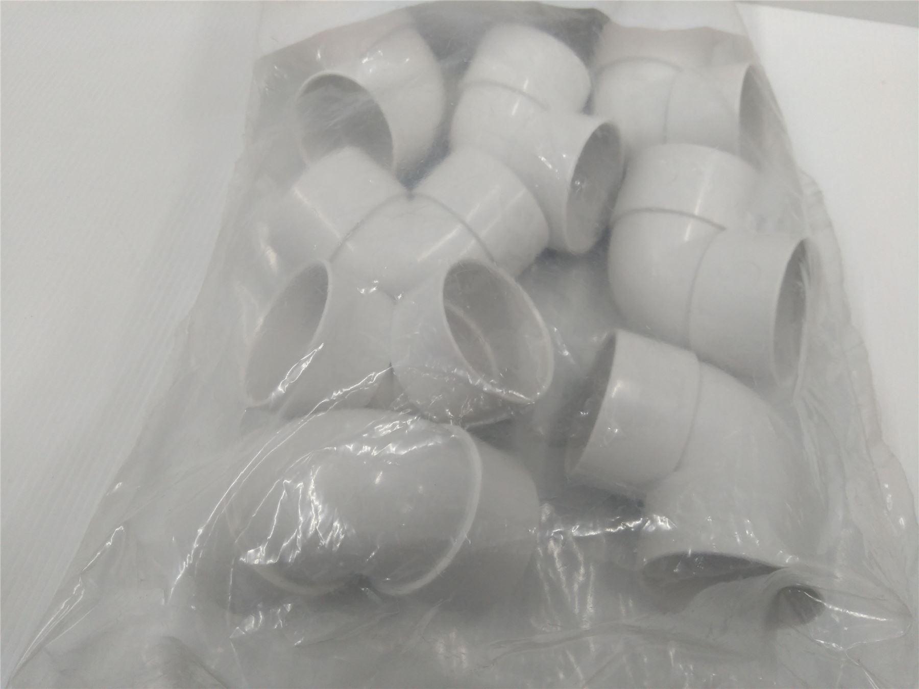 NEW PLUMB CENTER F15272 43mm 90 DEG DEGREE WHITE PLASTIC FITTING PACK OF 10
