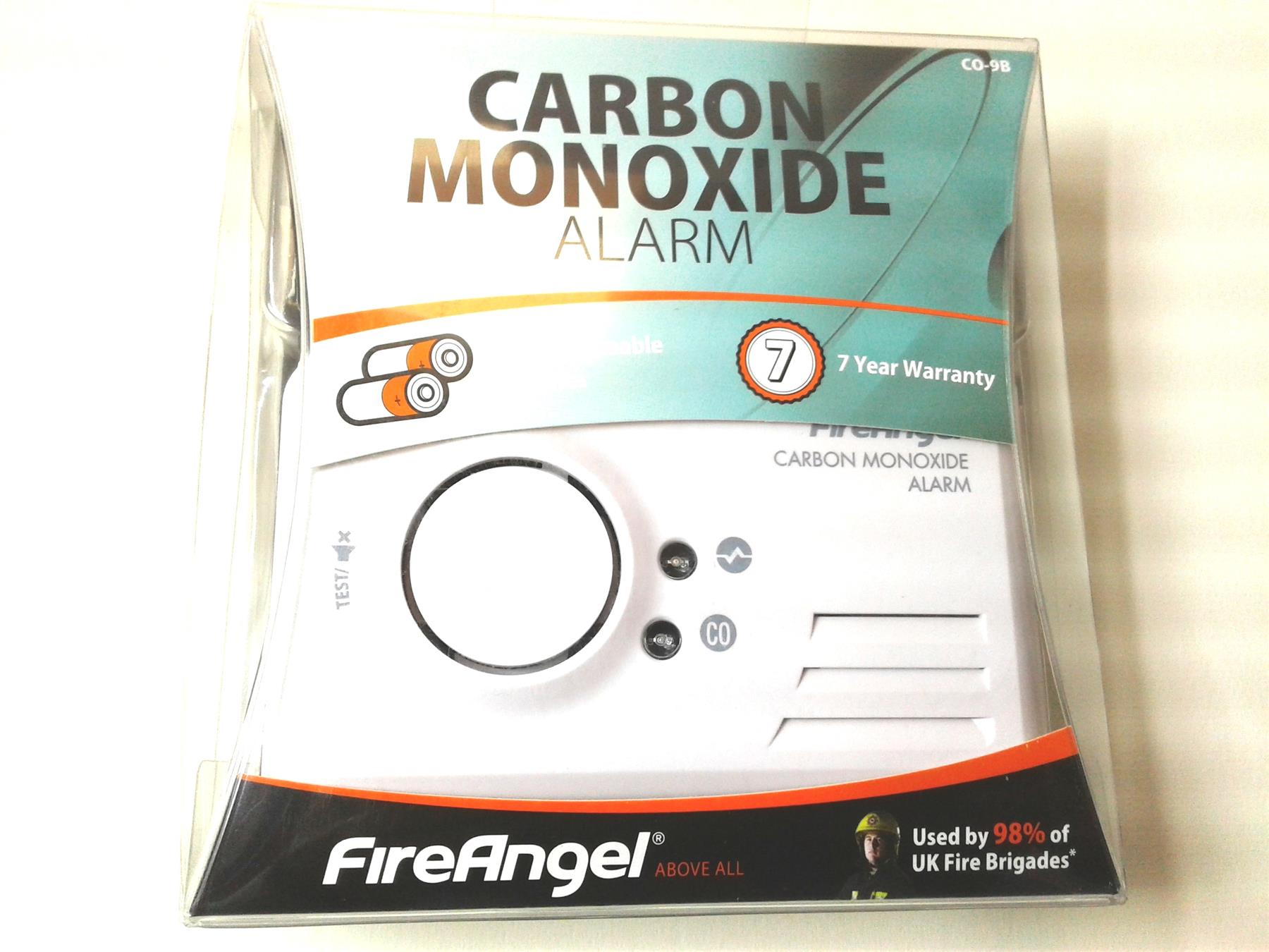 New Fire Angel Carbon Monoxide Detector Alarm CO9B 7 Year Battery
