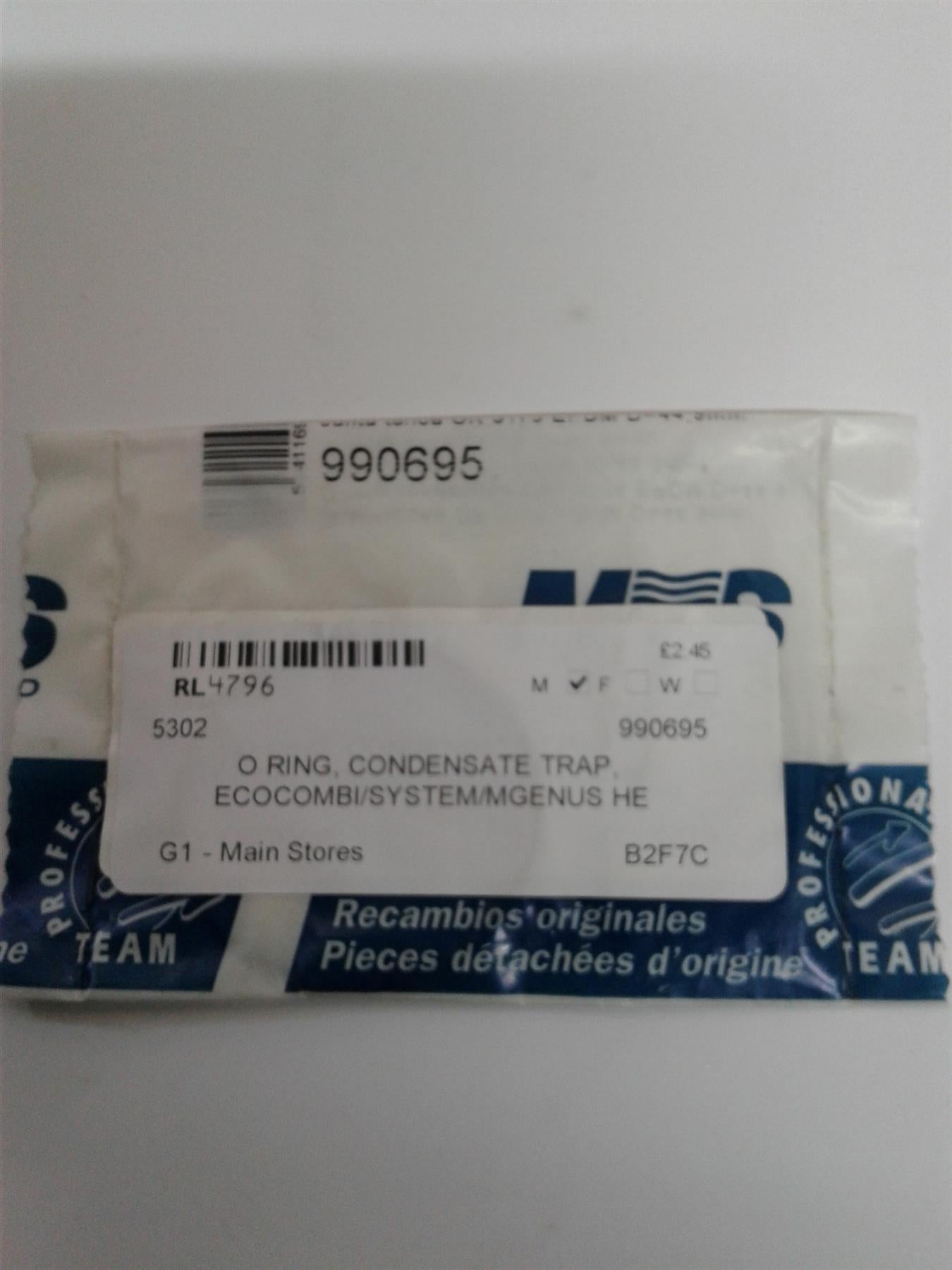 NEW ARISTON CONDENSATE TRAP O RING EPDM 44.9MM 990695