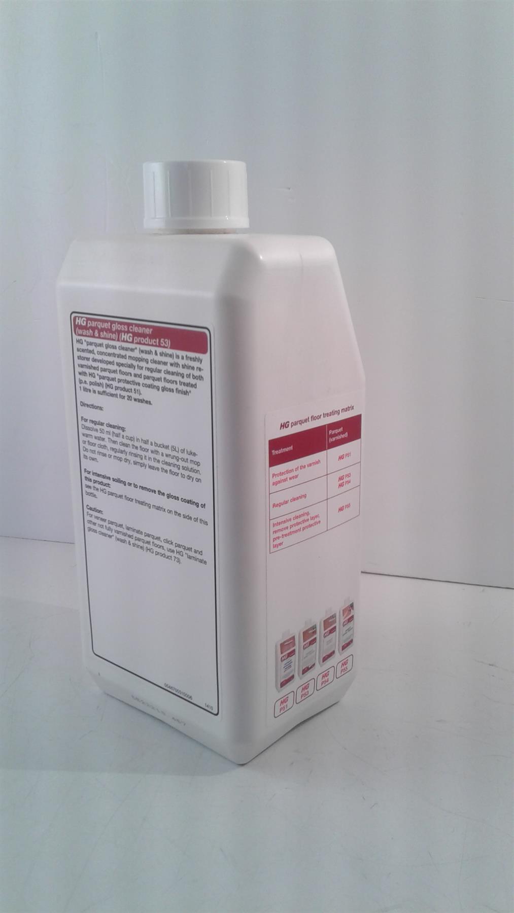 HG Parquet Gloss Cleaner 1L - Freshly Scented, Concentrated Mopping Cleaner