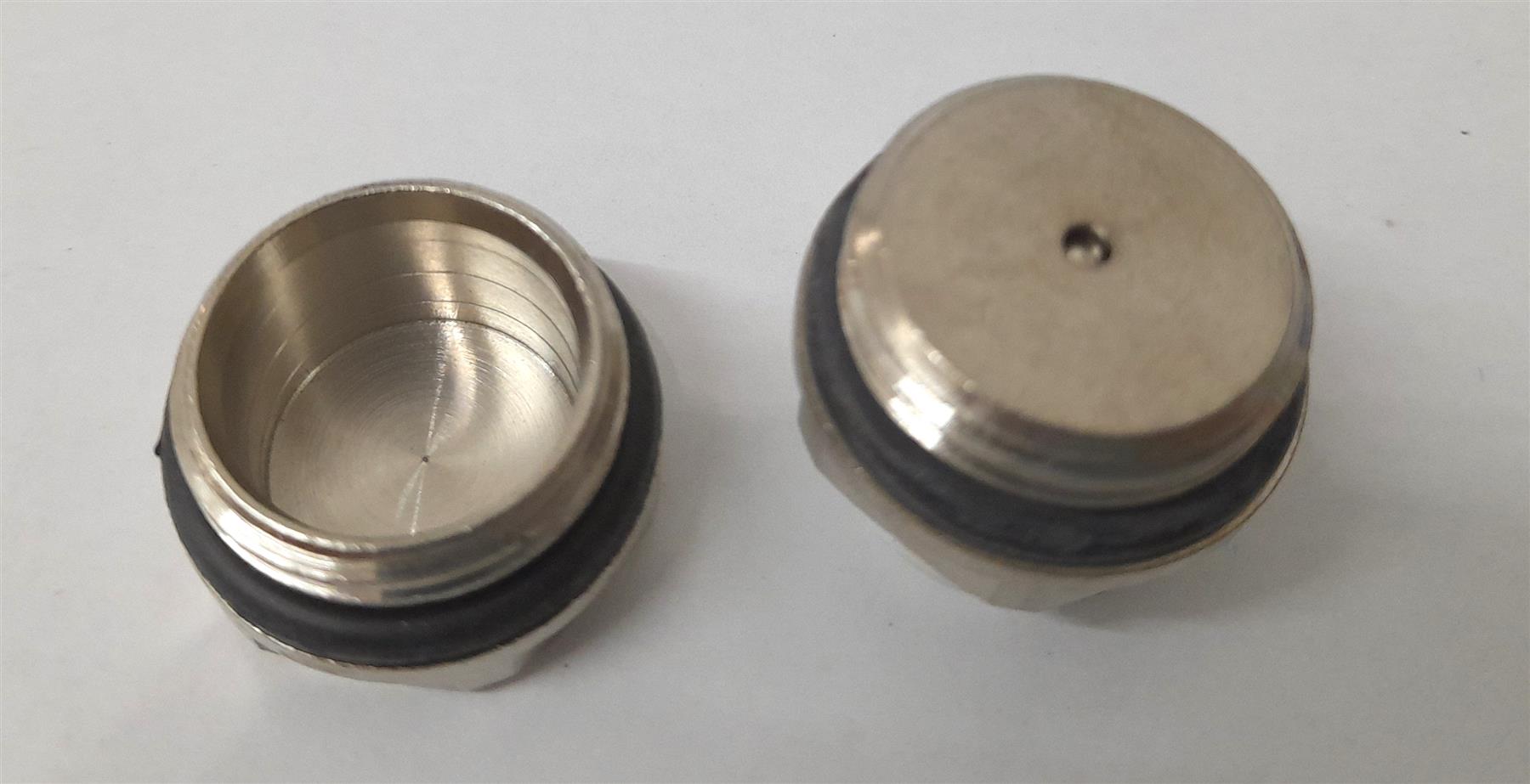 MANUAL RADIATOR AIR VENT BLEED PLUG VALVE BLANK CAP 1/2"