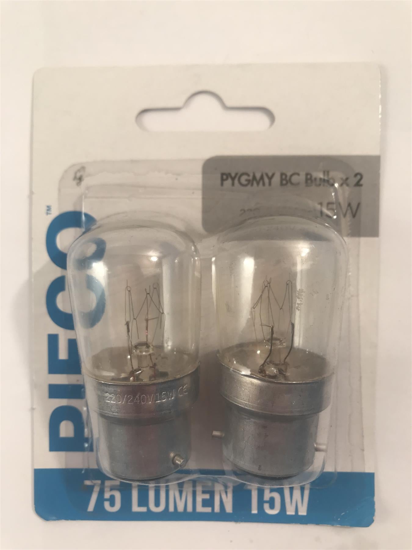 Pifco B22 Pygmy Bulb 15W 75lm (2 Pack) BLB1078