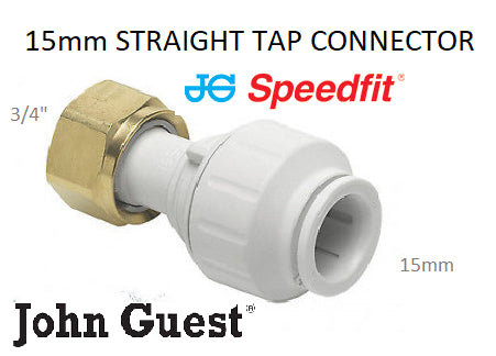 NEW JG Speedfit Push fit 15mm X 3/4" BSP Tap connector PEMSTC1516 (EACH)