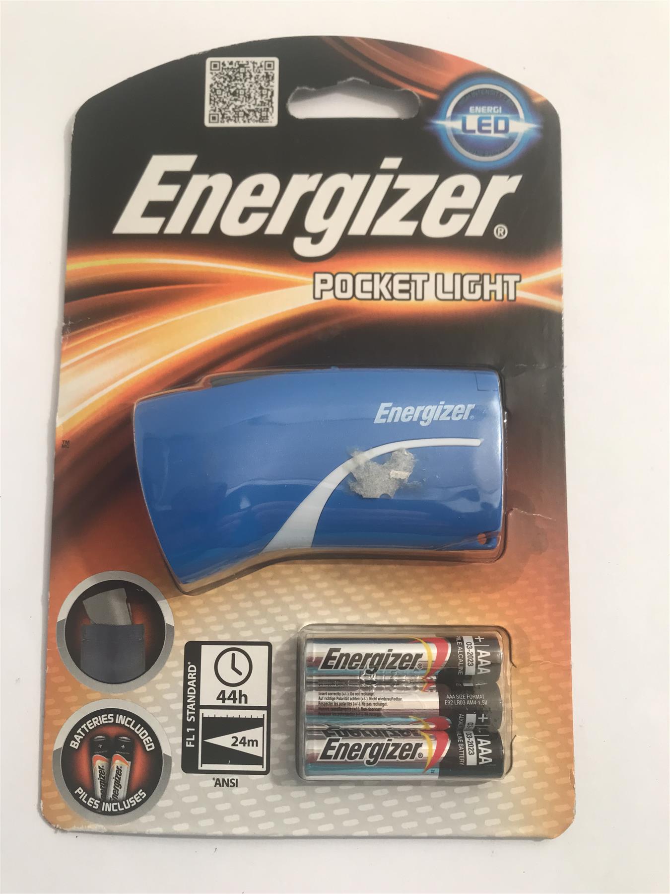 Energizer Pocket Light (Blue) with 3 x AAA Batteries LP54421