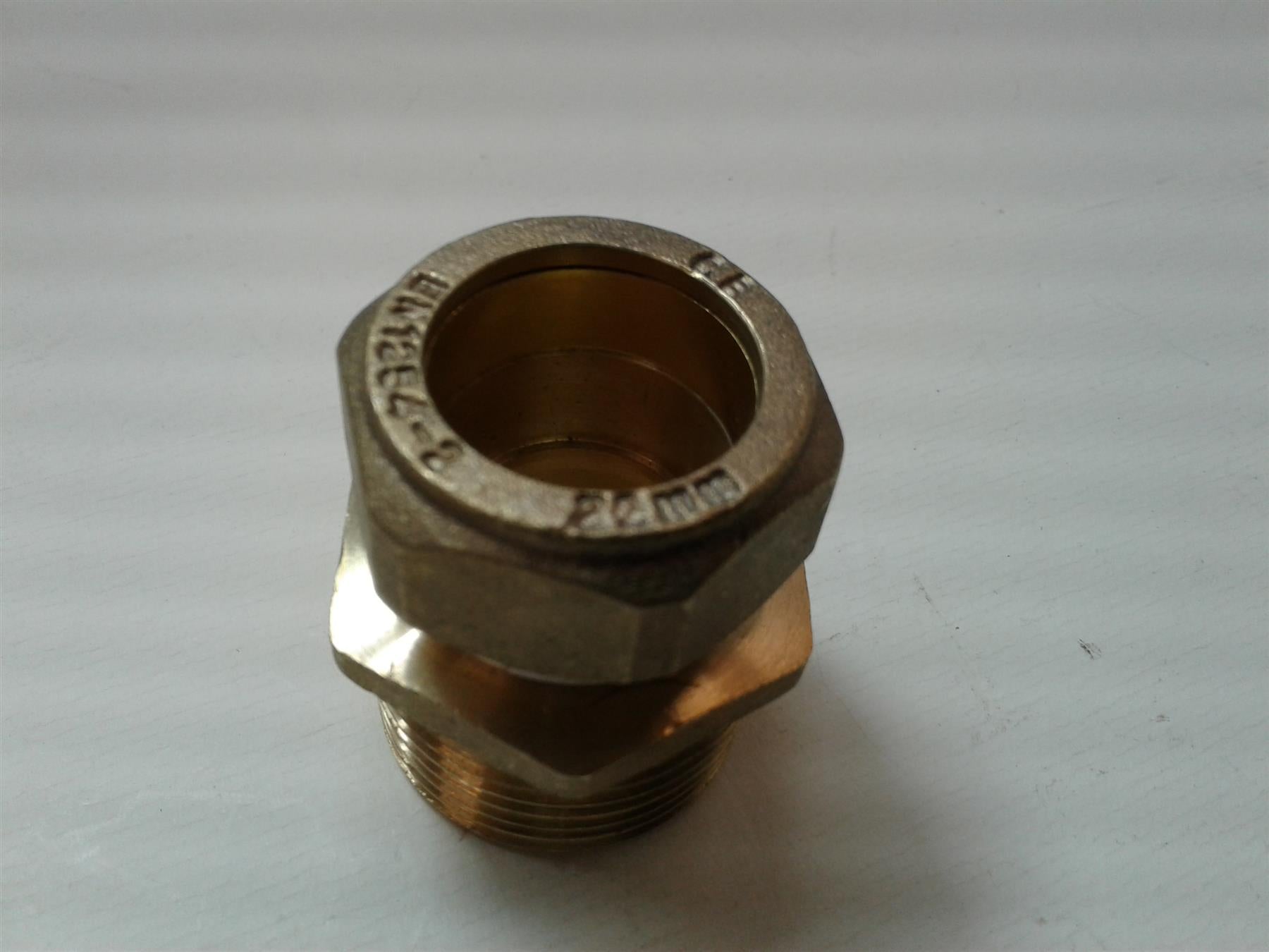 Brass BSP 22mm x1" Compression Straight Coupler Male EN1254-2 CB (each)