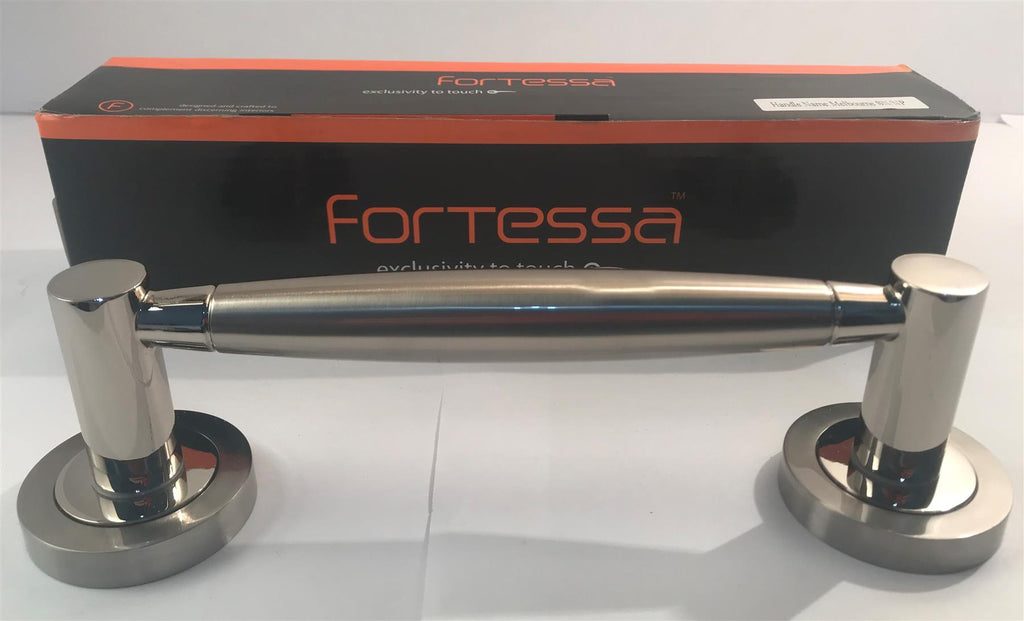 Fortessa FACMEL-SN/NP Melbourne Satin Nickel/Nickel Polished Door Handle