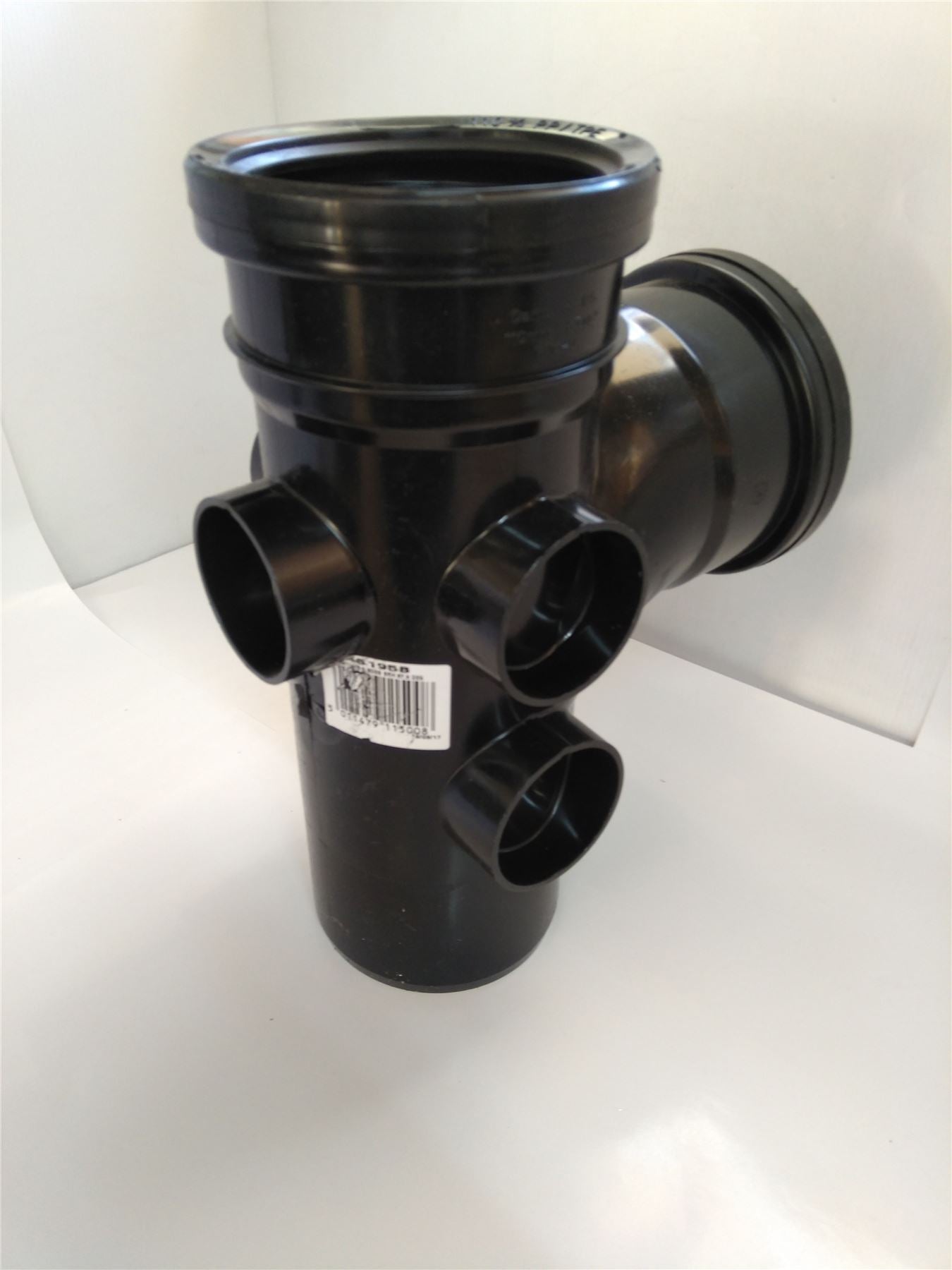 NEW OSMA 110mm SOIL 4S195 S/S 5 Boss Branch - 87.5º BLACK