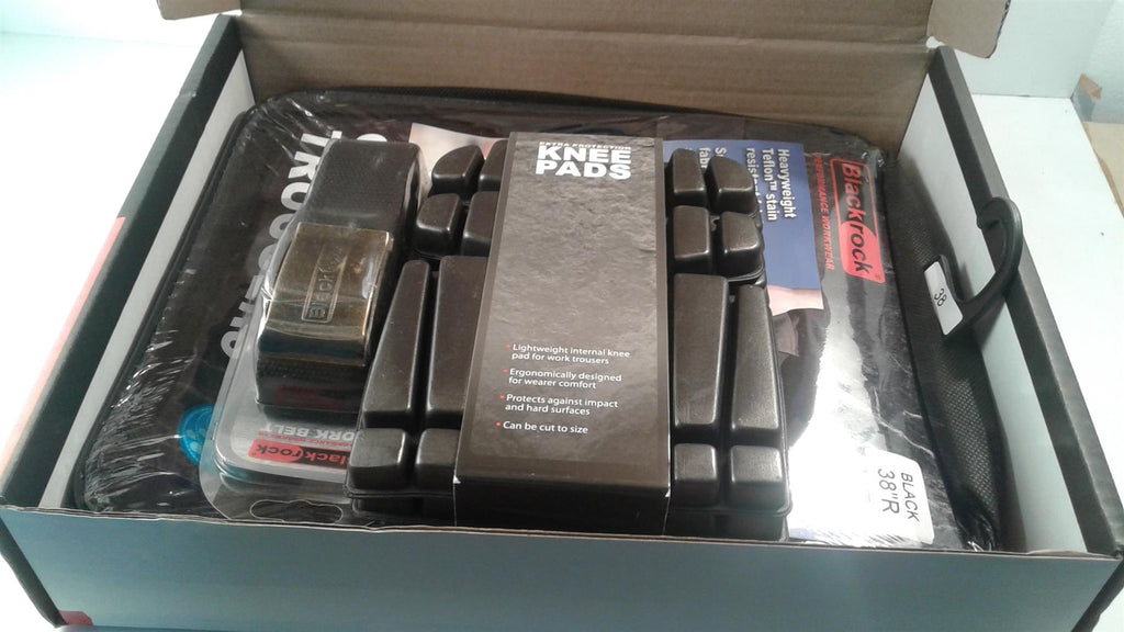 Blackrock Grampian Trouser Work Pants 38"R Black FREE KNEE PAD AND BELT