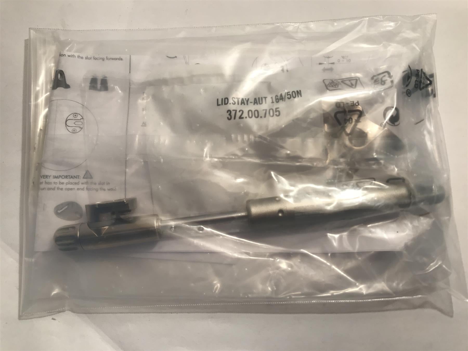 Hafele Automatic Opening Lid Stay 164mm 50N 372.00.705