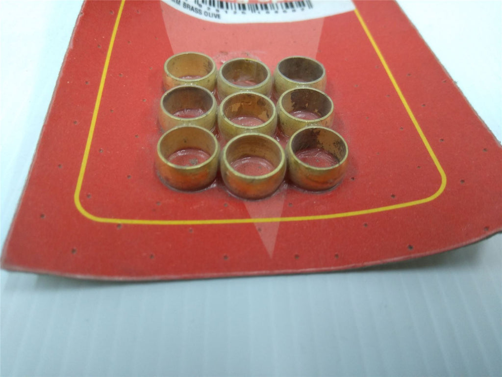 NEW CENTER BRAND 100mm BRASS OLIVES - PACK OF 9