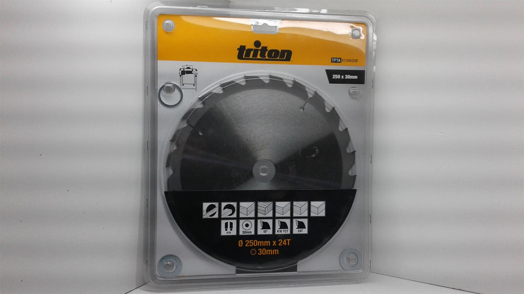 Triton 250mm x 30mm 24T TCT Circular Saw Blade for Hardwood & Softwood