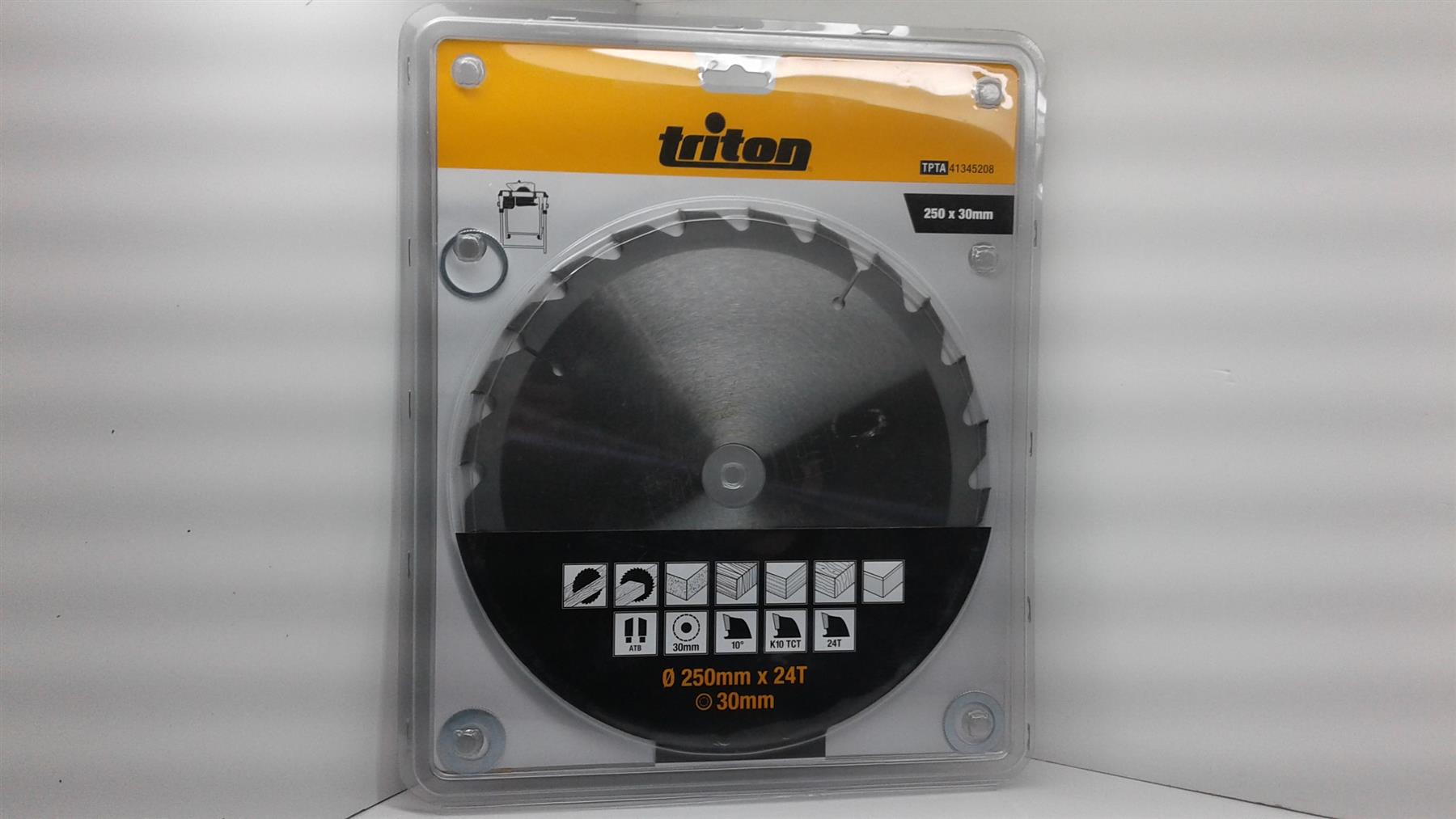 Triton 250mm x 30mm 24T TCT Circular Saw Blade for Hardwood & Softwood