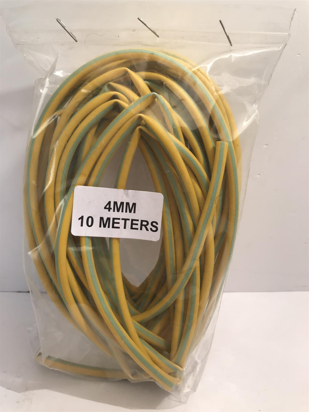 Green/Yellow PVC Sleeving 4mm x 10m