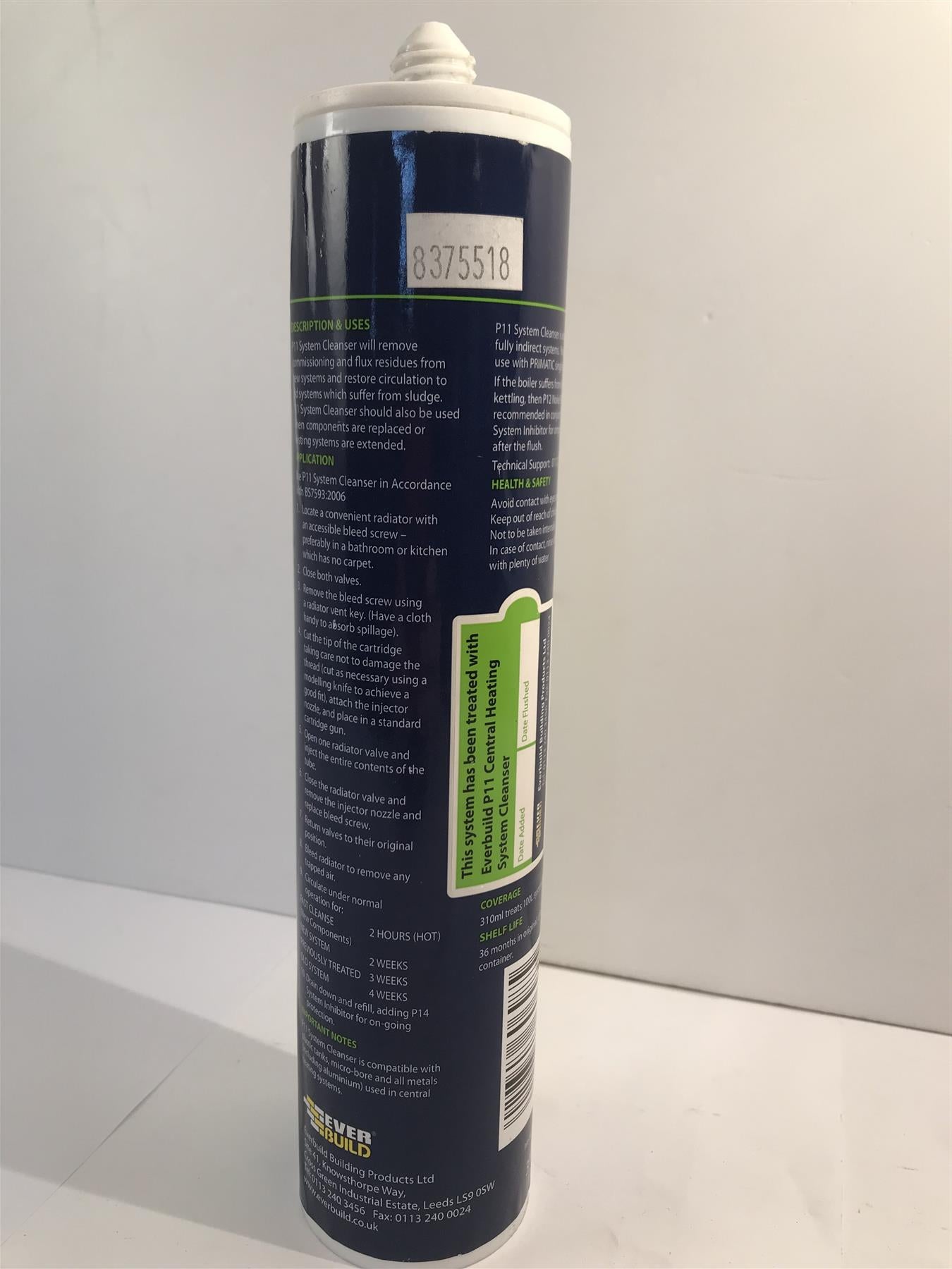 EVERBUILD P11 CONCENTRATED CENTRAL HEATING SYSTEM CLEANER 310ML