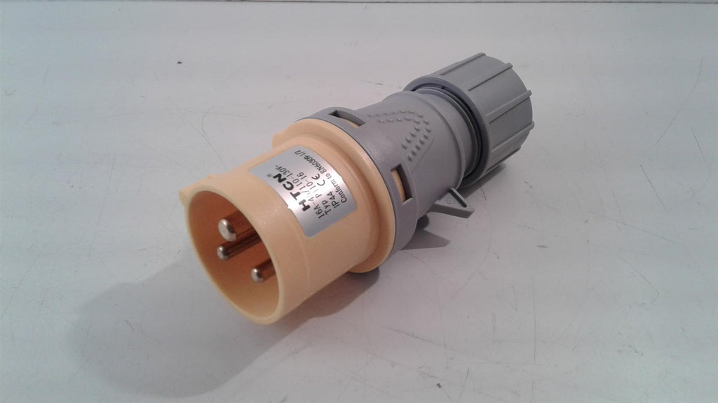 HTCN 16A 110V Yellow 3 Pin Industrial Plug Socket IP44