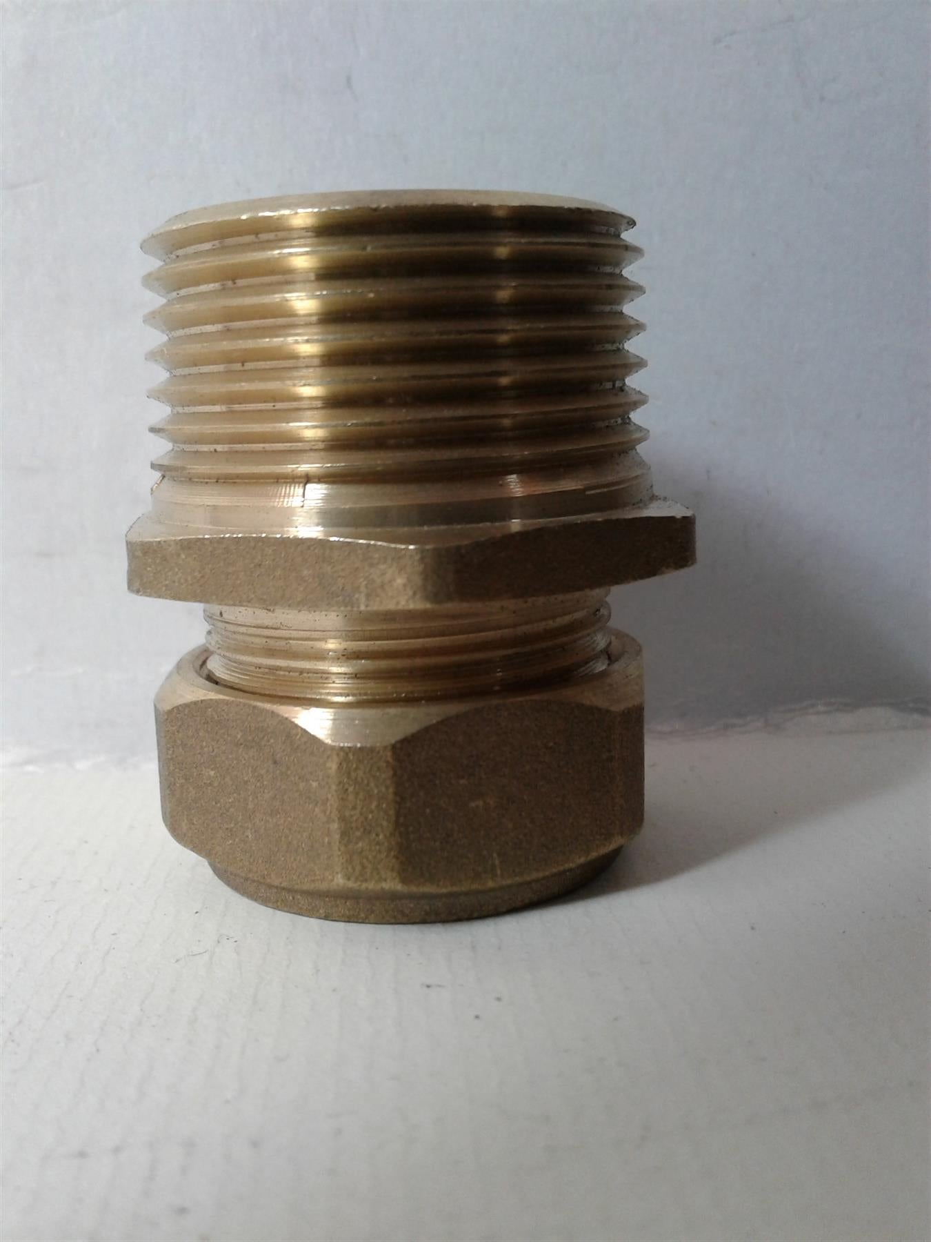 Brass BSP 22mm x1" Compression Straight Coupler Male EN1254-2 CB (each)