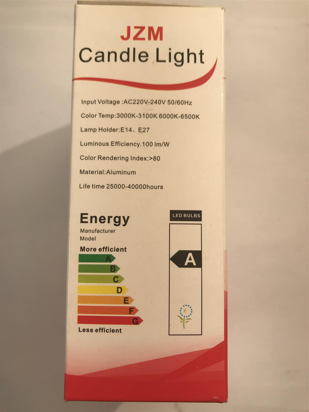 JZM 12W E27 6500k Chandelier (candle) Bulb