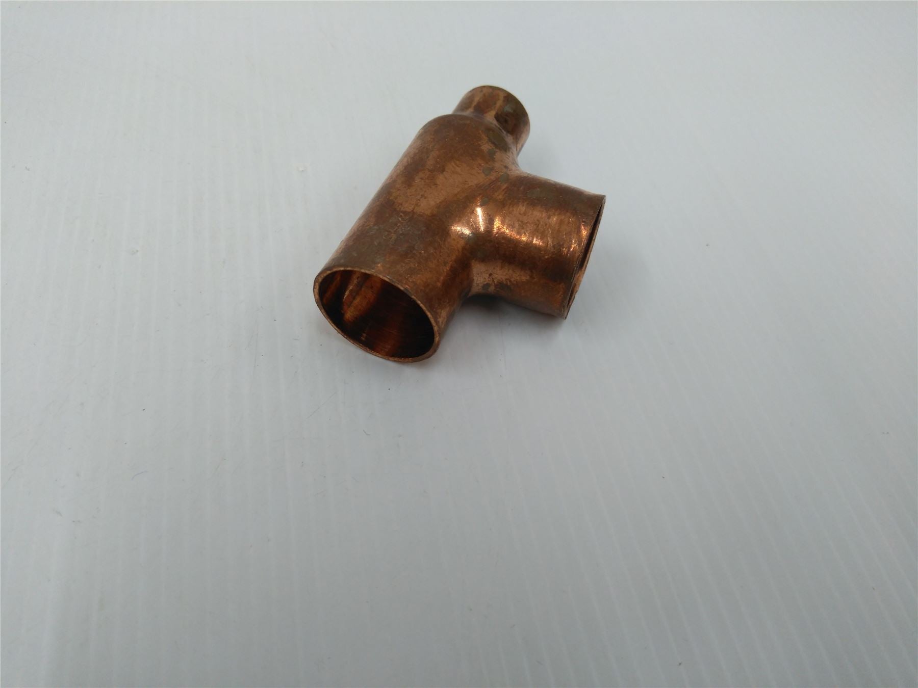 5 x COPPER REDUCED TEE 22mm x 22mm x 15mm END FEED COUPLER PIPE FITTING