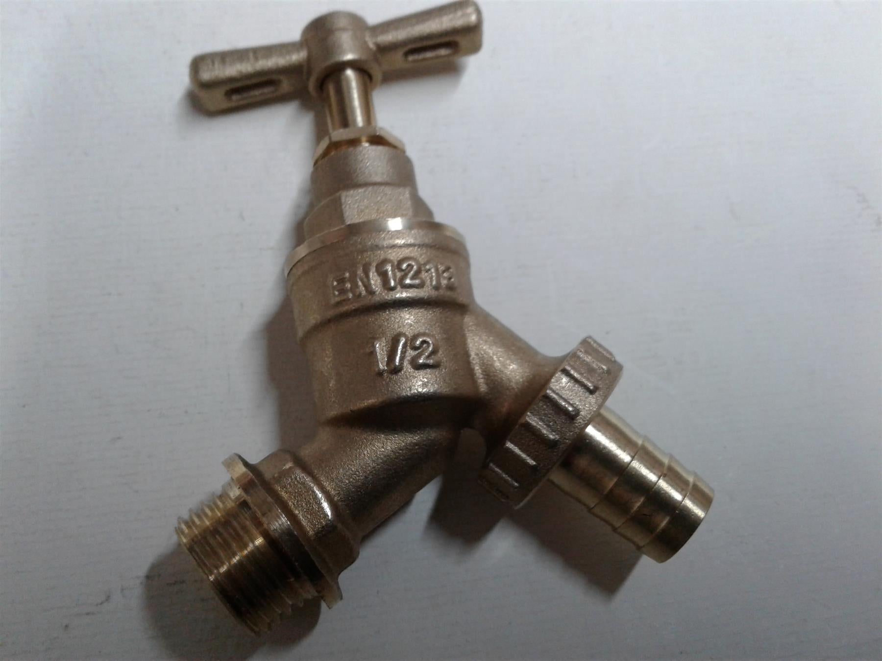 NEW TPK 1/2" OUTSIDE GARDEN HOSE UNION BIB TAP VALVE 15mm BRASS