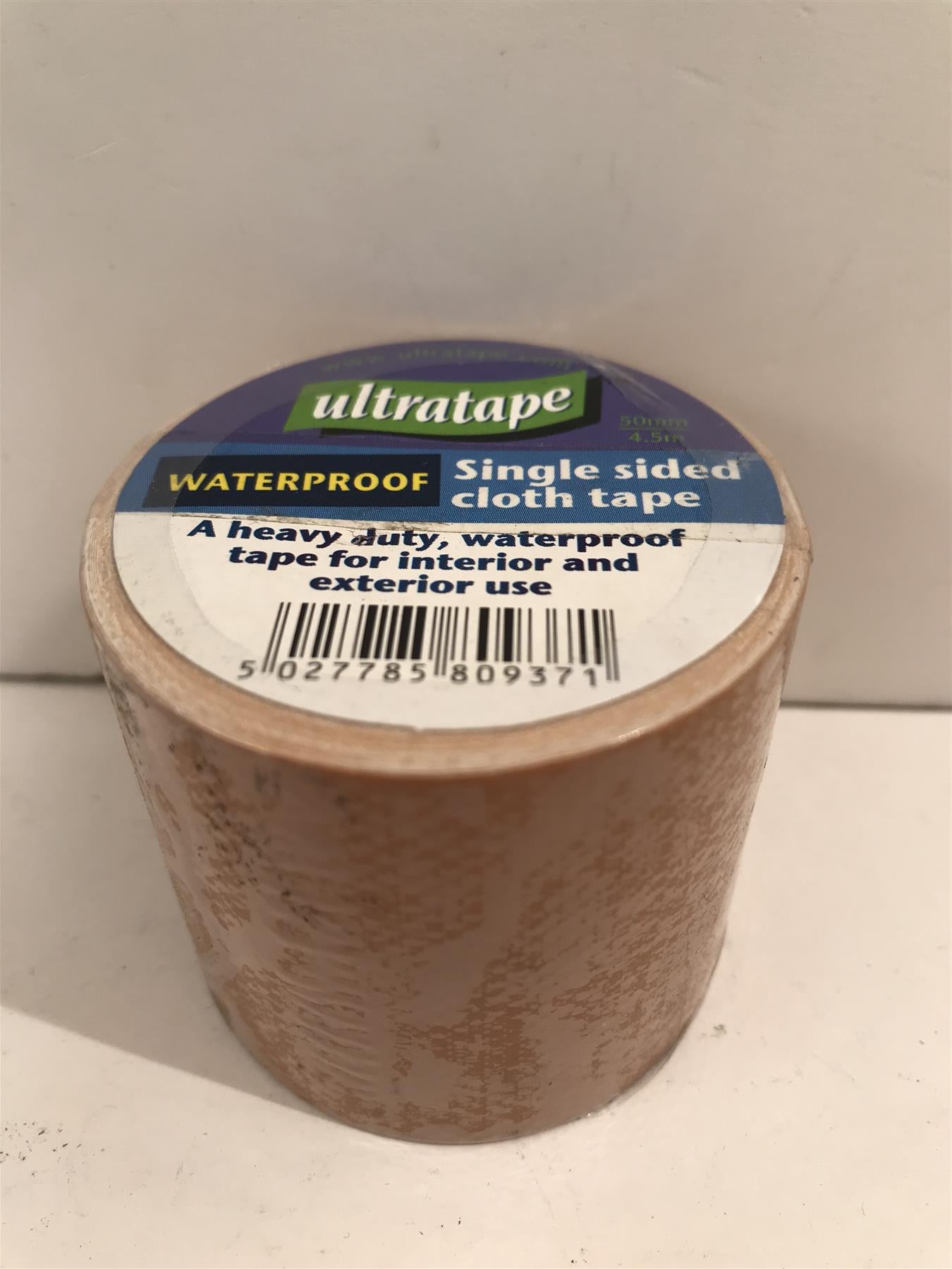 Ultratape Waterproof single Sided Cloth Tape  50mm x 4.5m