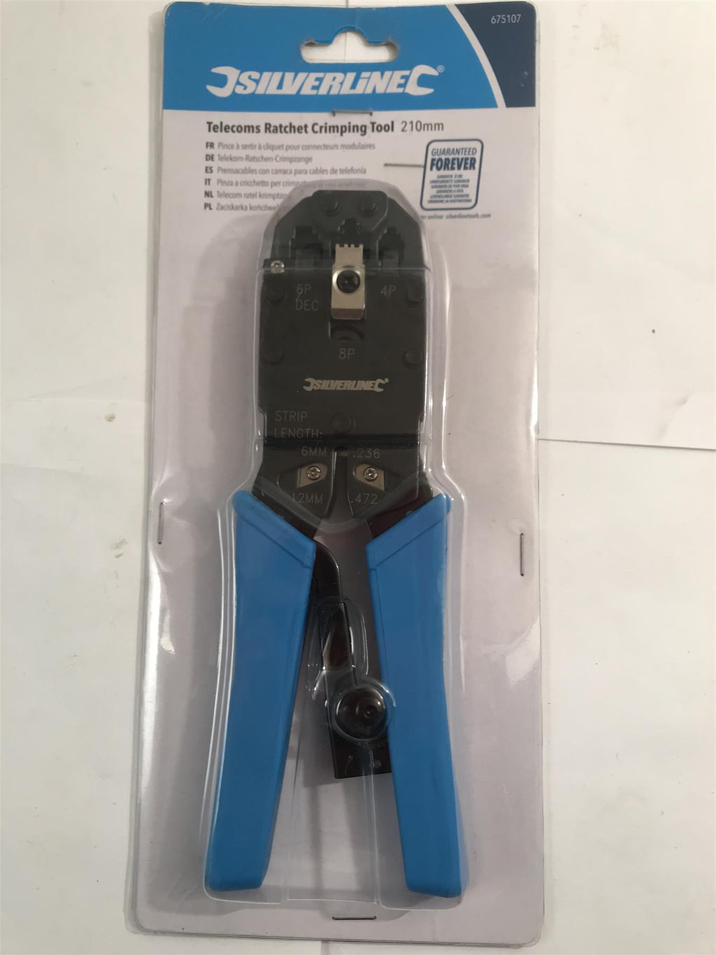 Silverline Telecoms Ratchet Crimping Tool 210mm  675107