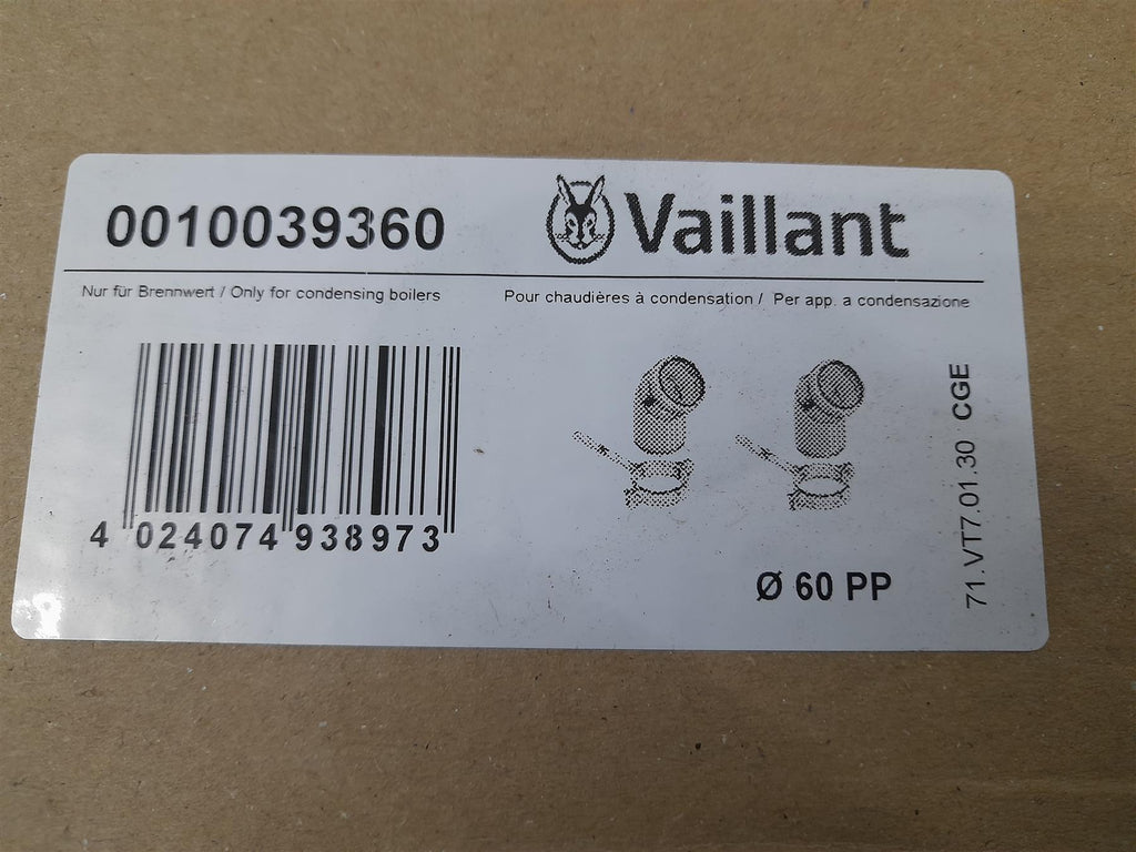 VAILLANT 0010039360 Plume Kit 45 Elbows Pair White
