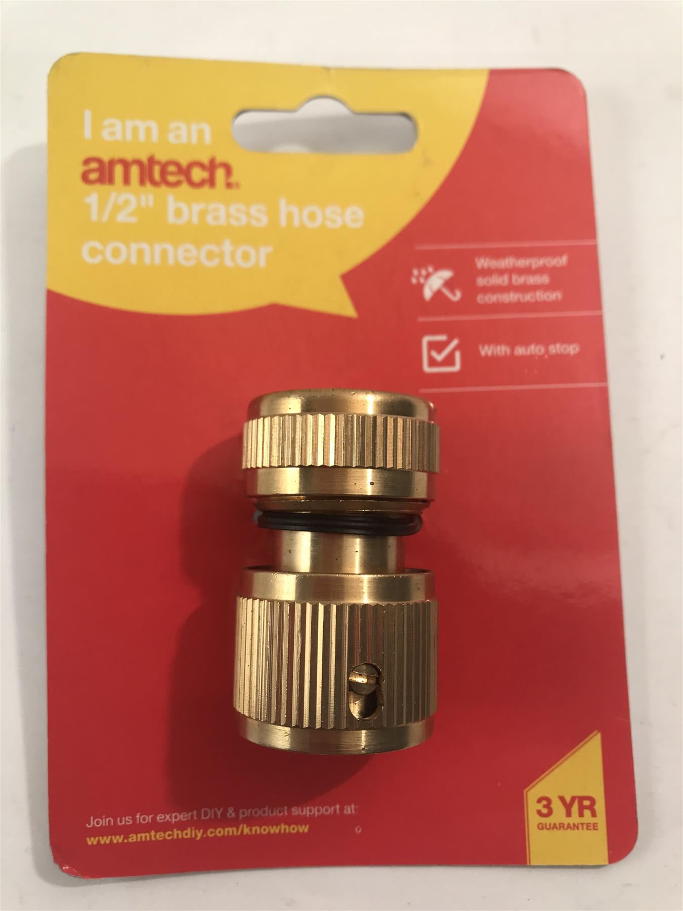 Amtech 1/2" Brass Hose Connector  U2517