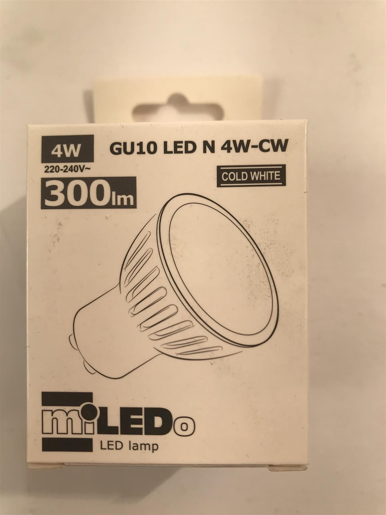 MiLED GU10 LED N 4W-WW 300lm 5300k (Cold White)  31013