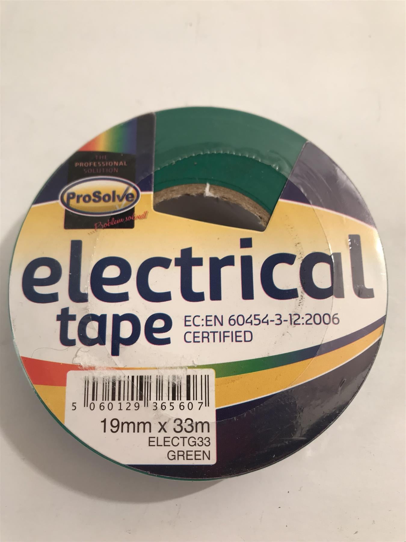 Prosolve Electrical Tape Green 19mm x 33m ELECTG33