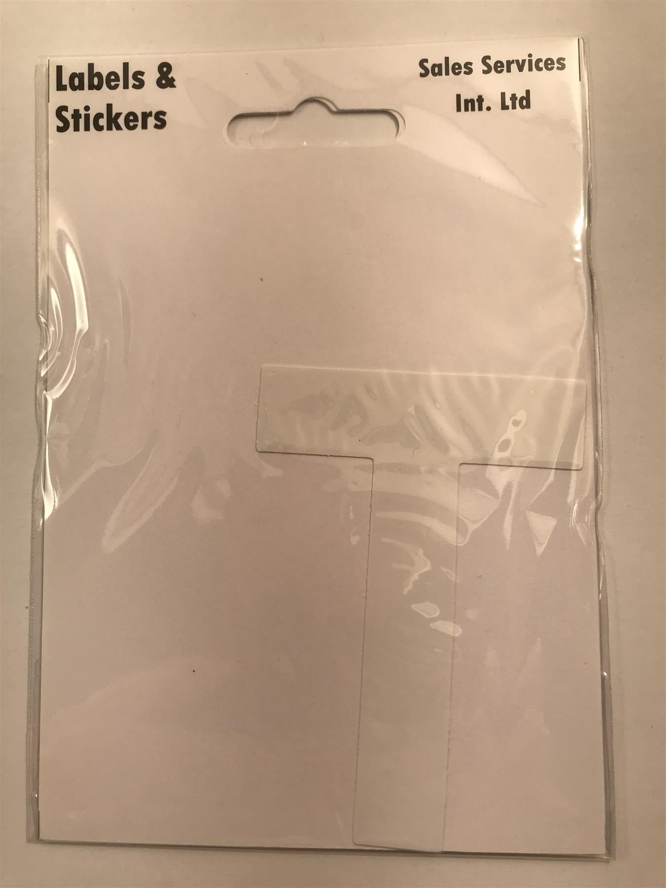 White Letter T Self  Adhesive Waterproof Sticker 8 x 6cm