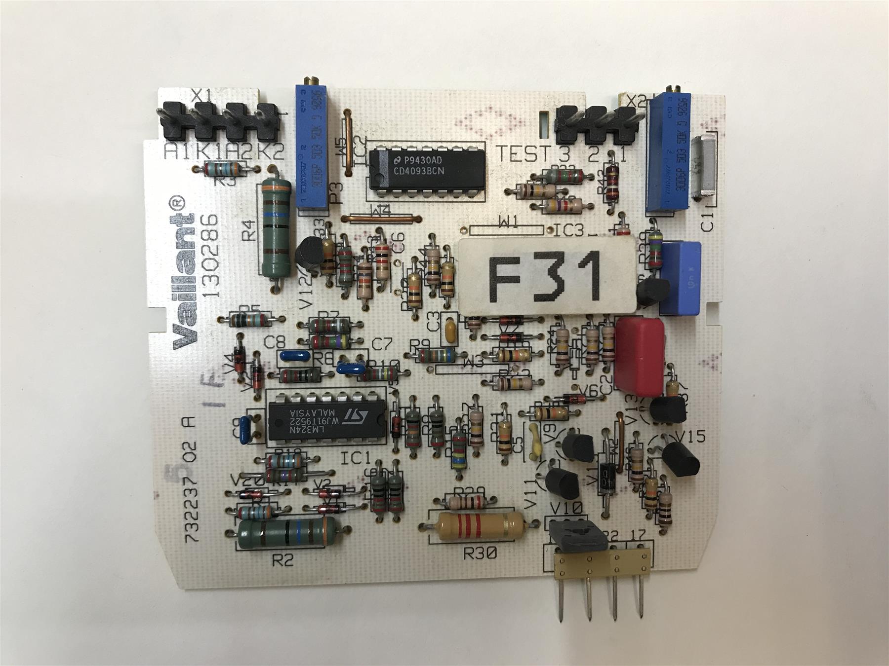 New Vaillant 130311 Circuit Board 13 0311 TB Fireplace 110 280 XE Exhaust Sensor