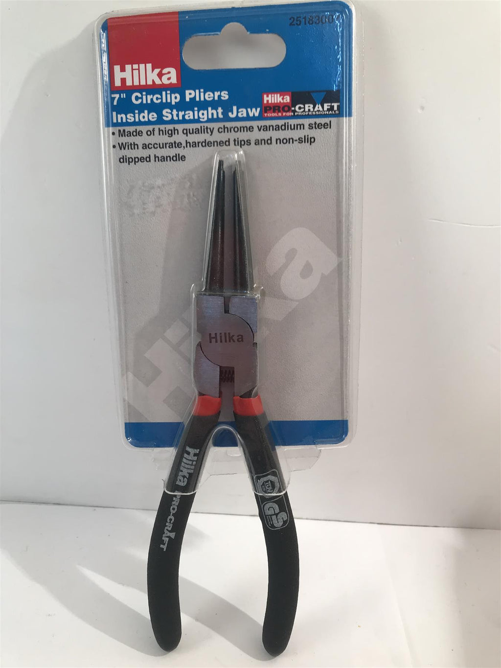 Hilka 25181007 7" Inside Straight Jaw Circlip Pliers